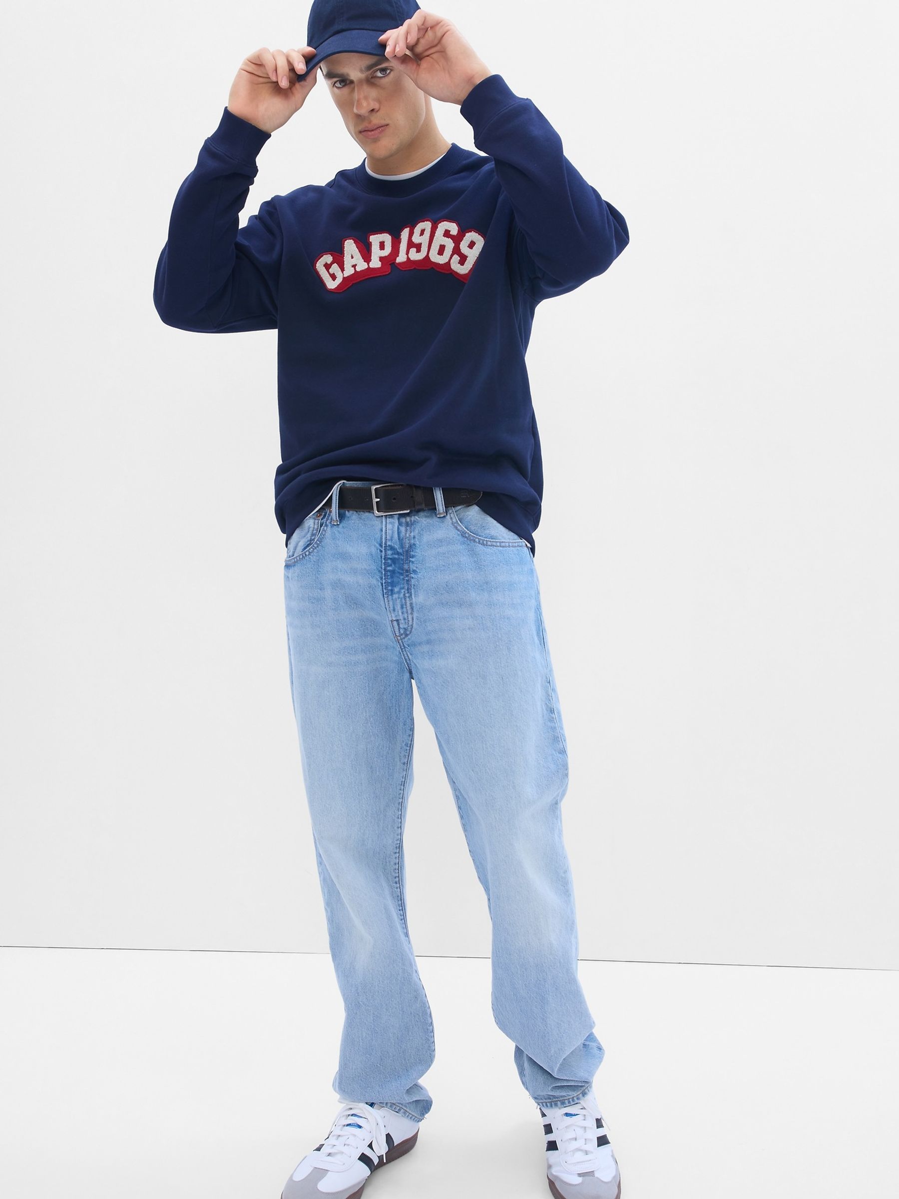 Navy 1969 Logo Crew Neck Sweatshirt - Image 1 of 1