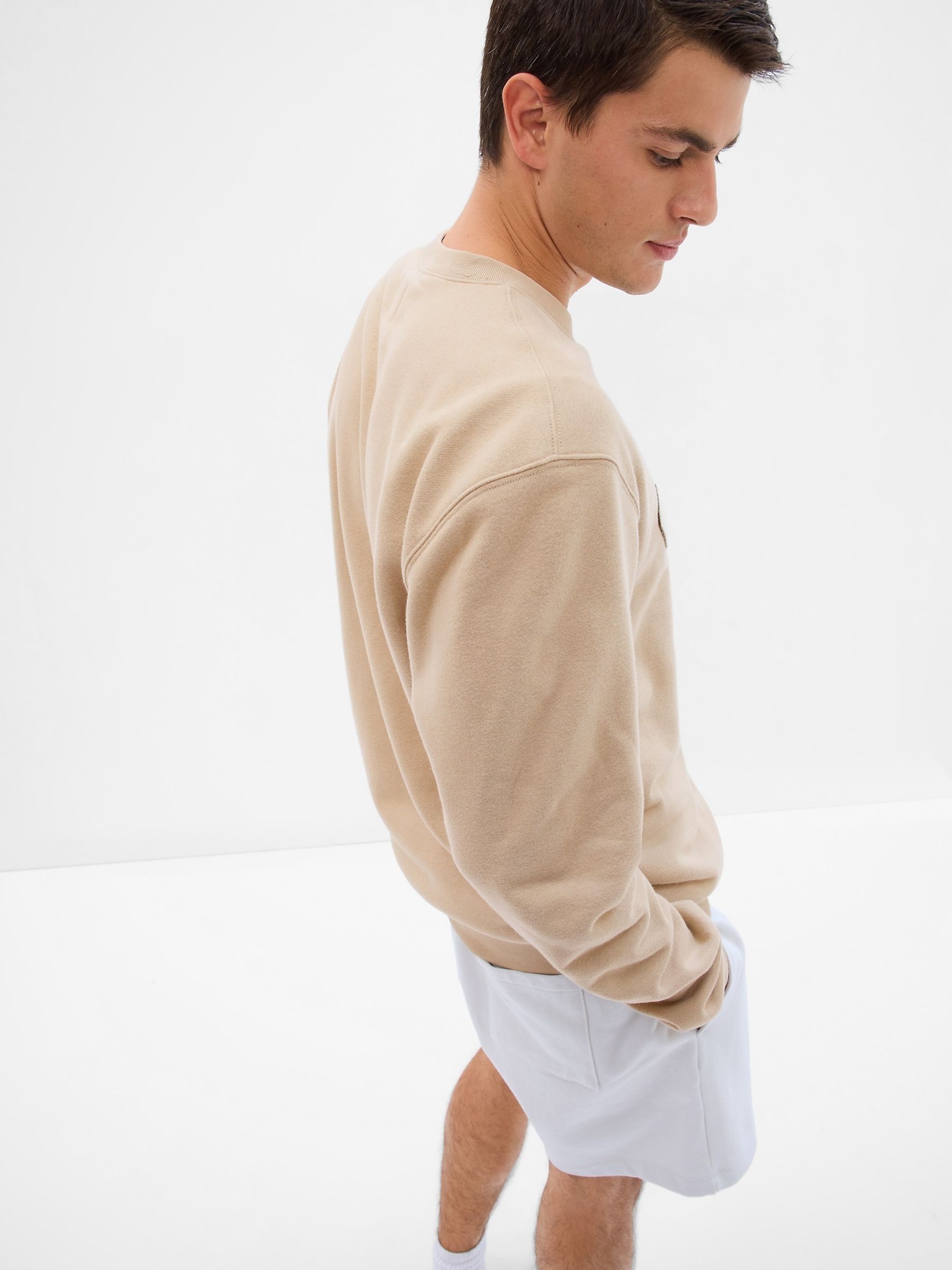 Beige 1969 Logo Crew Neck Sweatshirt - Image 2 of 2