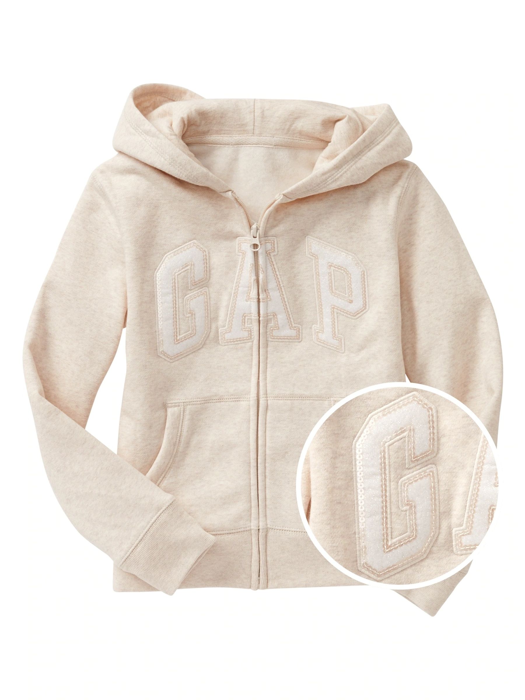Cream Logo Zip Up Hoodie (4-13yrs) - Image 2 of 4