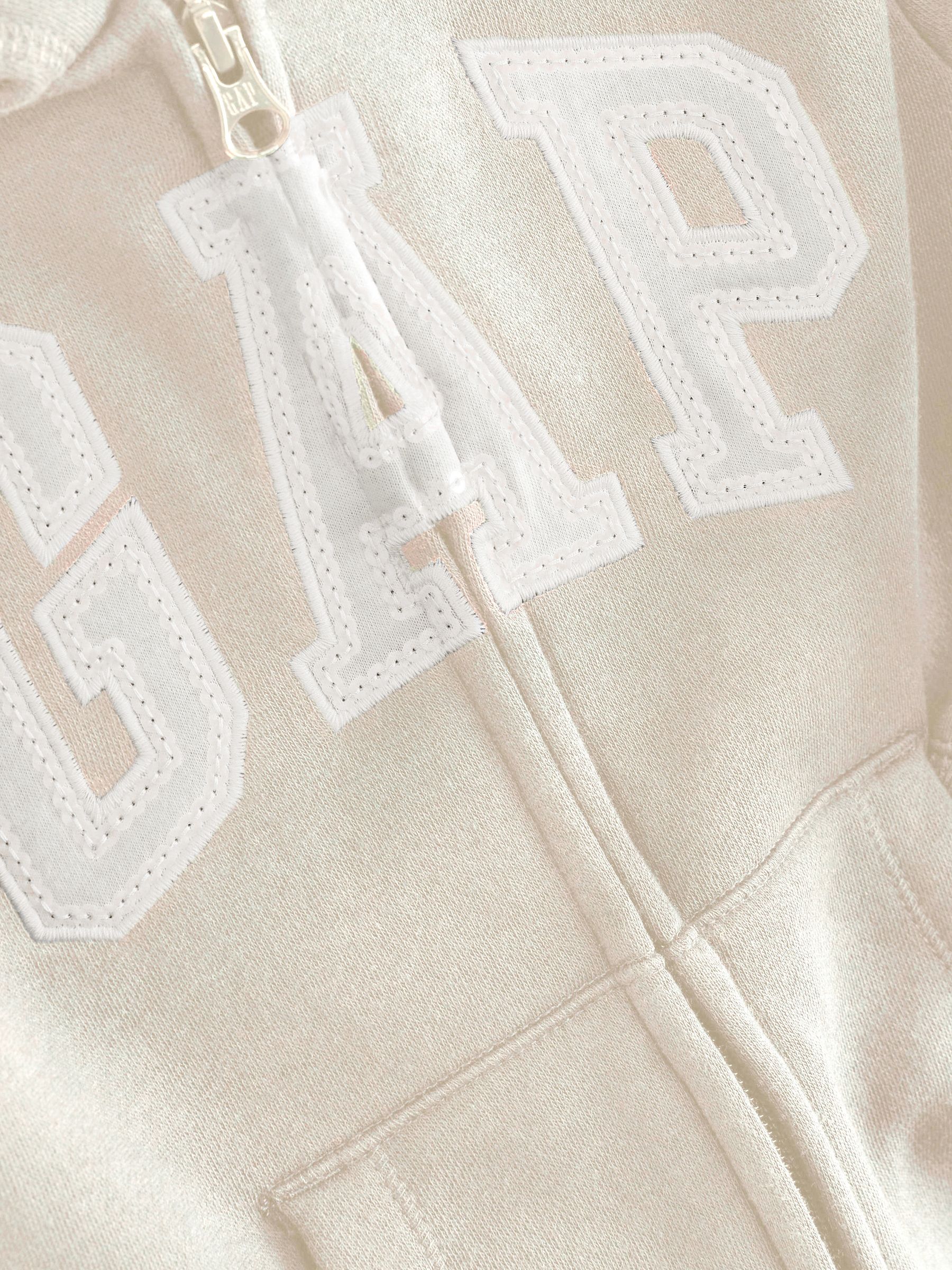 Cream Logo Zip Up Hoodie (4-13yrs) - Image 4 of 4