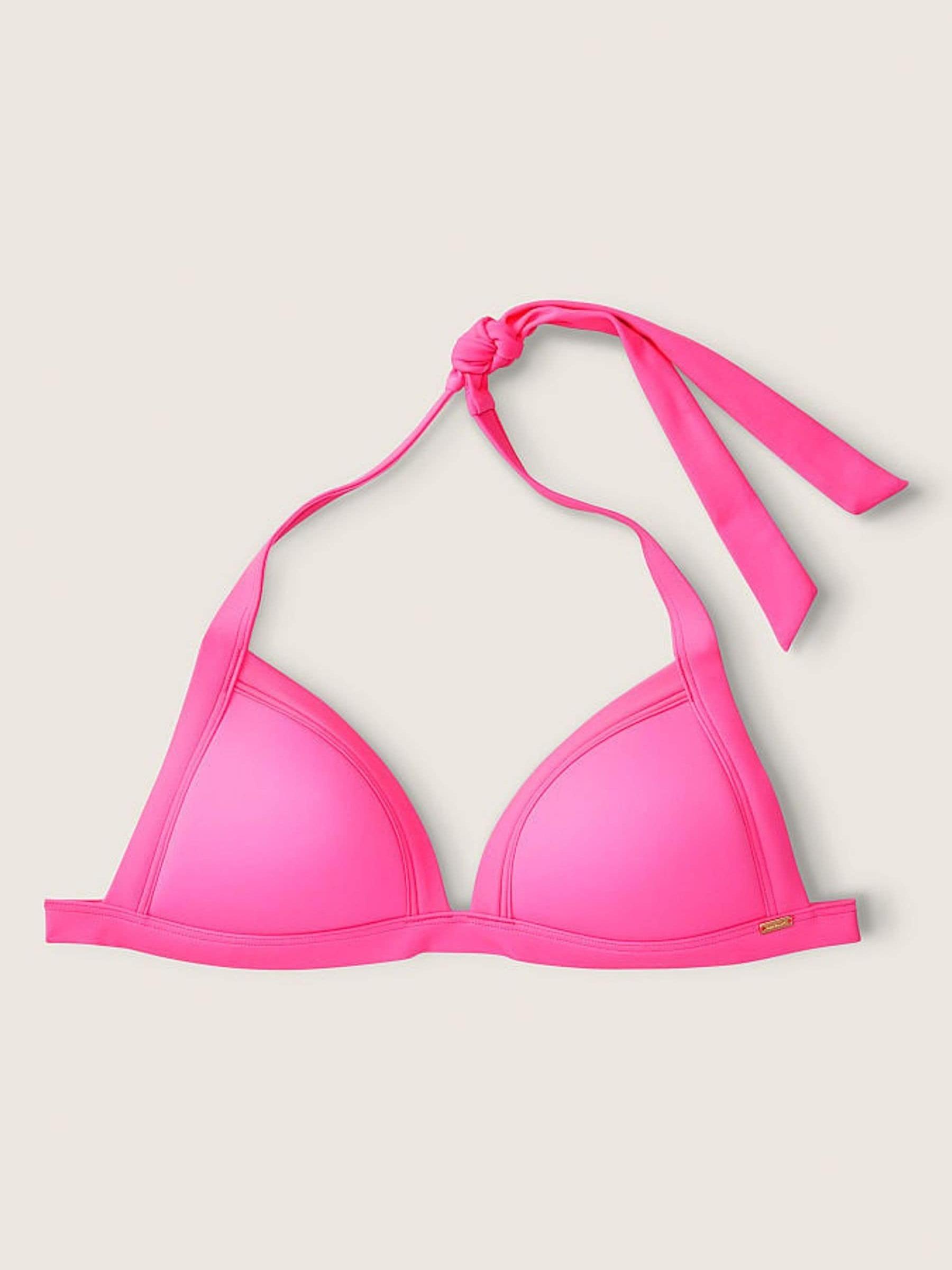 Radiant Rose Pink PushUp Triangle Bikini Top - Image 3 of 4