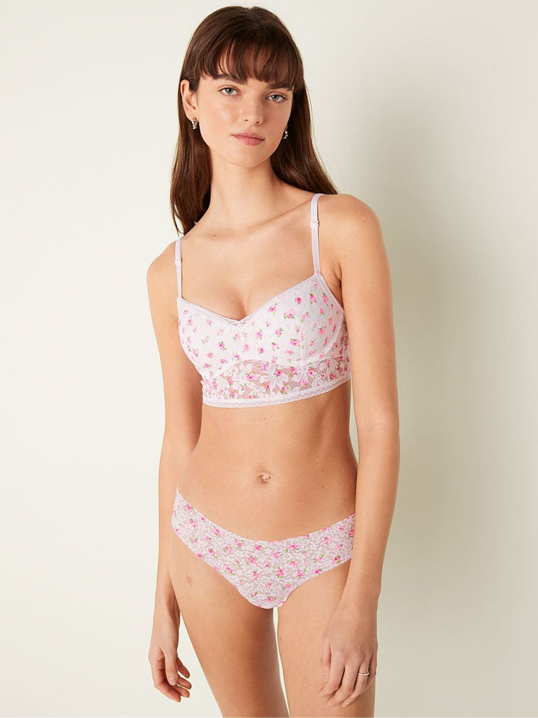 Optic White Floral Lace PushUp Bralette - Image 1 of 4