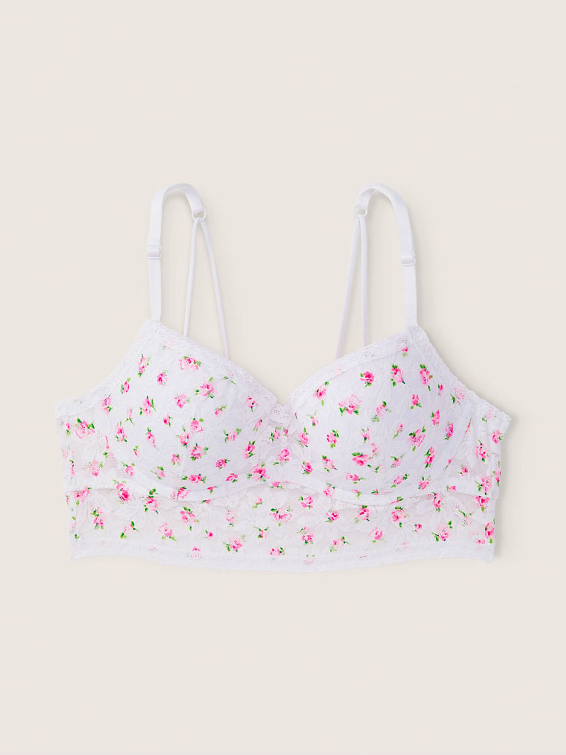 Optic White Floral Lace PushUp Bralette - Image 3 of 4