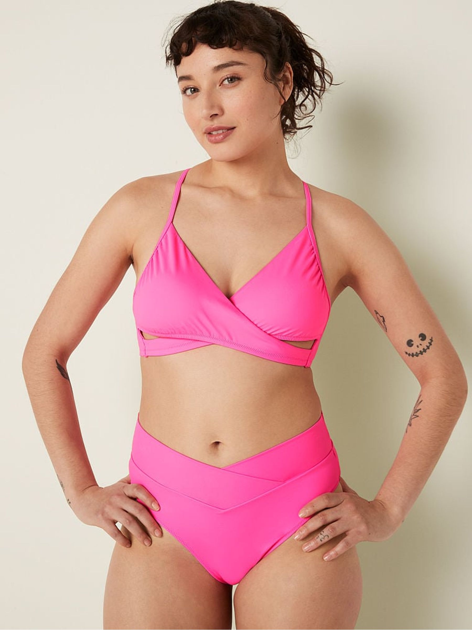 Pink Radiant Rose Cross Over Bikini Bottom - Image 3 of 4