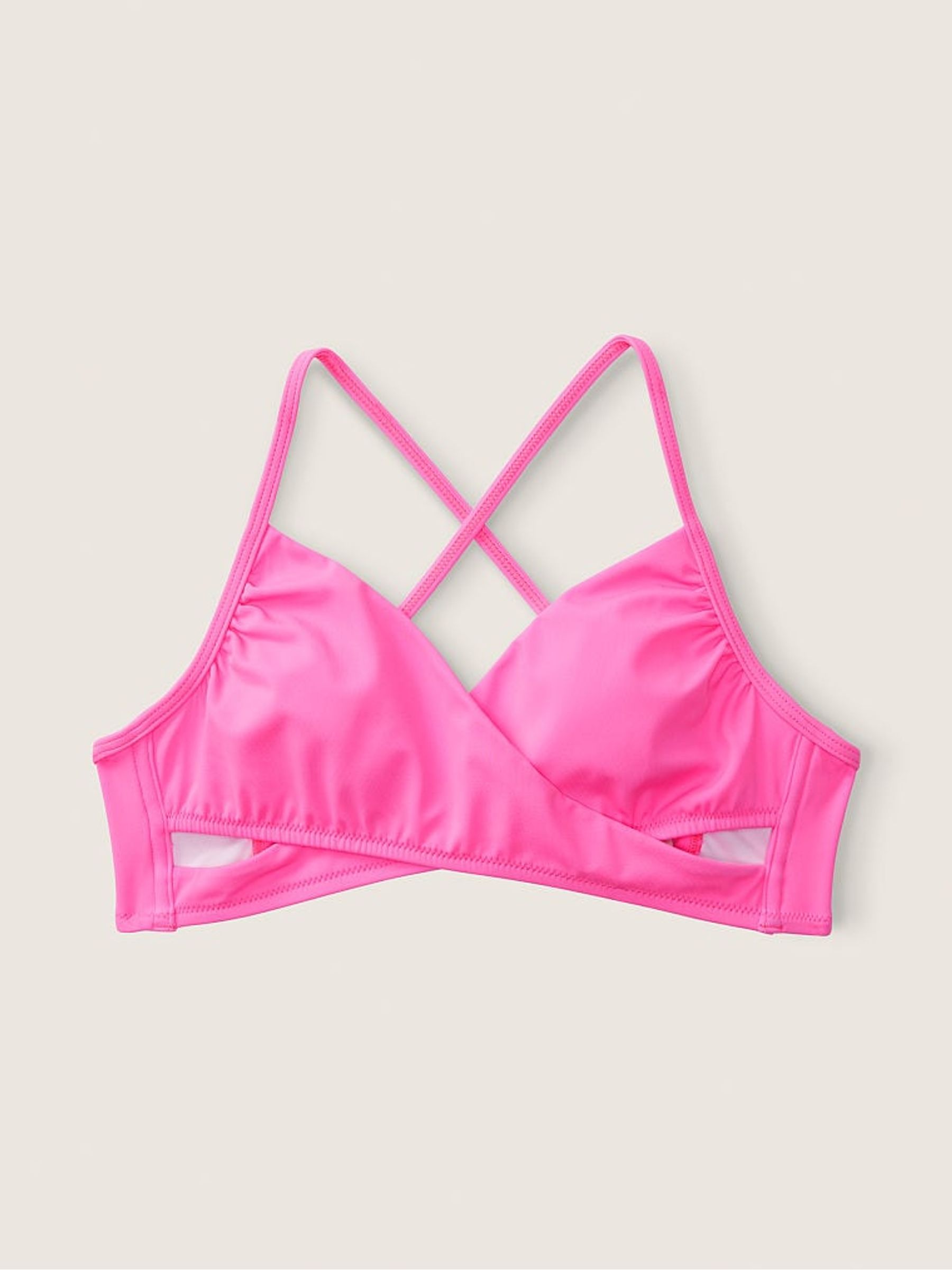 Radiant Rose Pink Body Wrap Bikini Top - Image 4 of 4