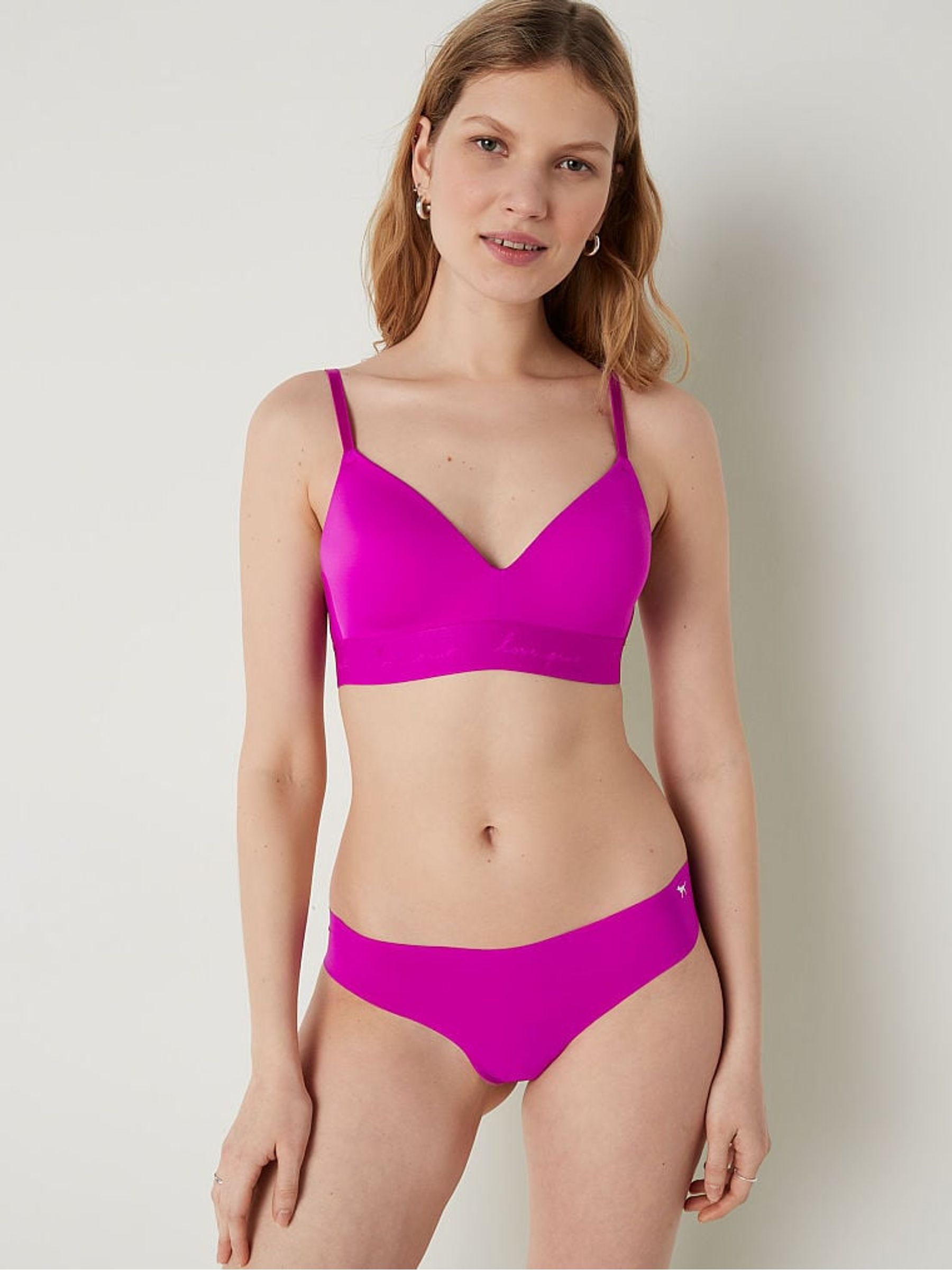 Dahlia Magenta Pink Non Wired Lightly Lined Smooth T-Shirt Bra - Image 1 of 5