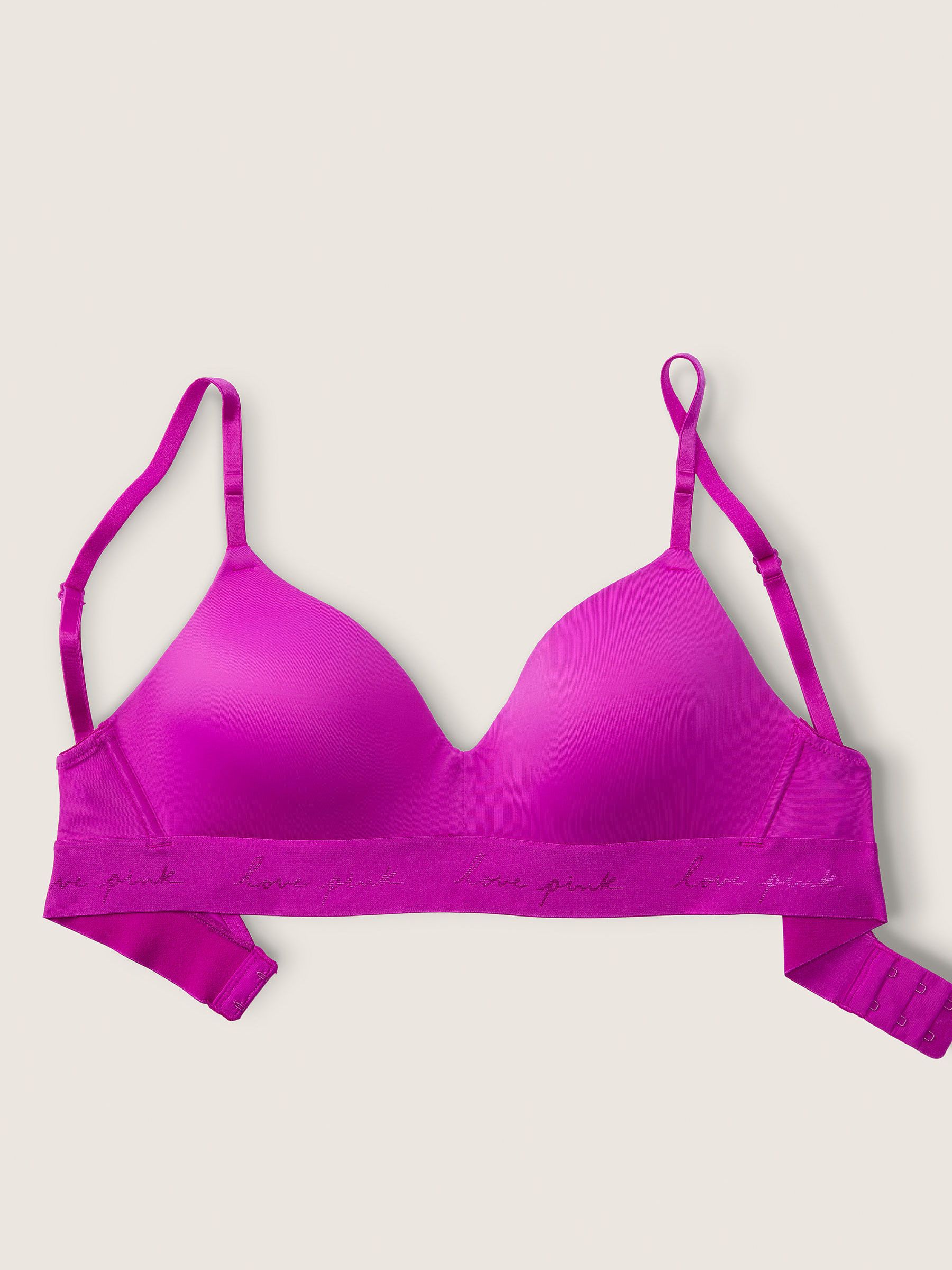 Dahlia Magenta Pink Non Wired Lightly Lined Smooth T-Shirt Bra - Image 4 of 5