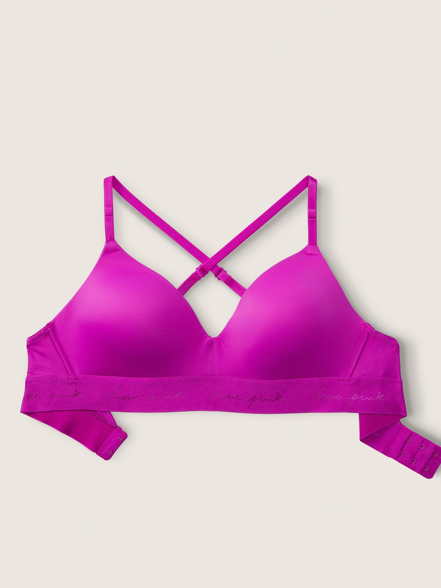 Dahlia Magenta Pink Non Wired Lightly Lined Smooth T-Shirt Bra - Image 5 of 5