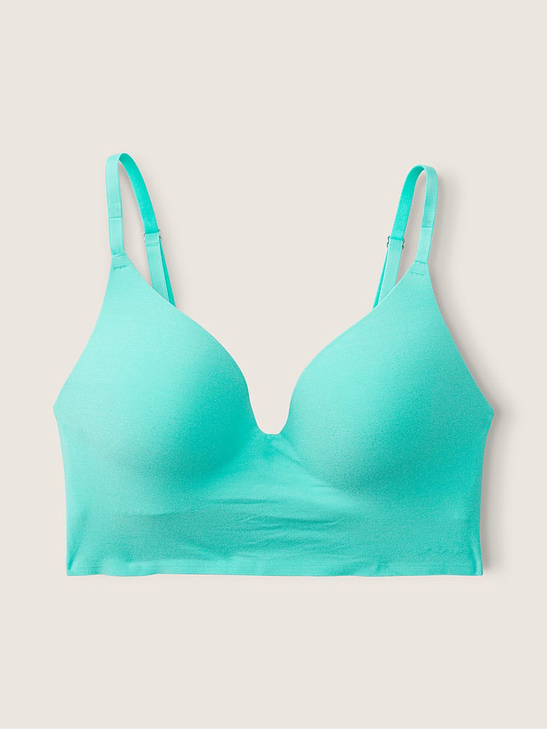 Teal Ice Blue Smooth Non Wired Push Up Bralette - Image 3 of 3 Teal Ice Blue Smooth Non Wired Push Up Bralette - Image 3 of 3