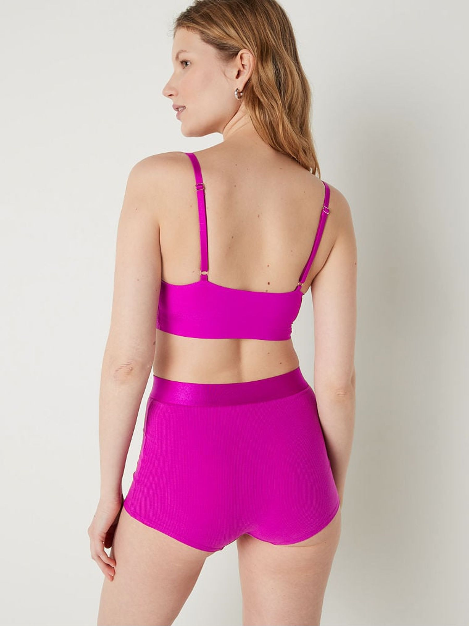 Dahlia Magenta Pink Smooth Non Wired Push Up Bralette - Image 2 of 4