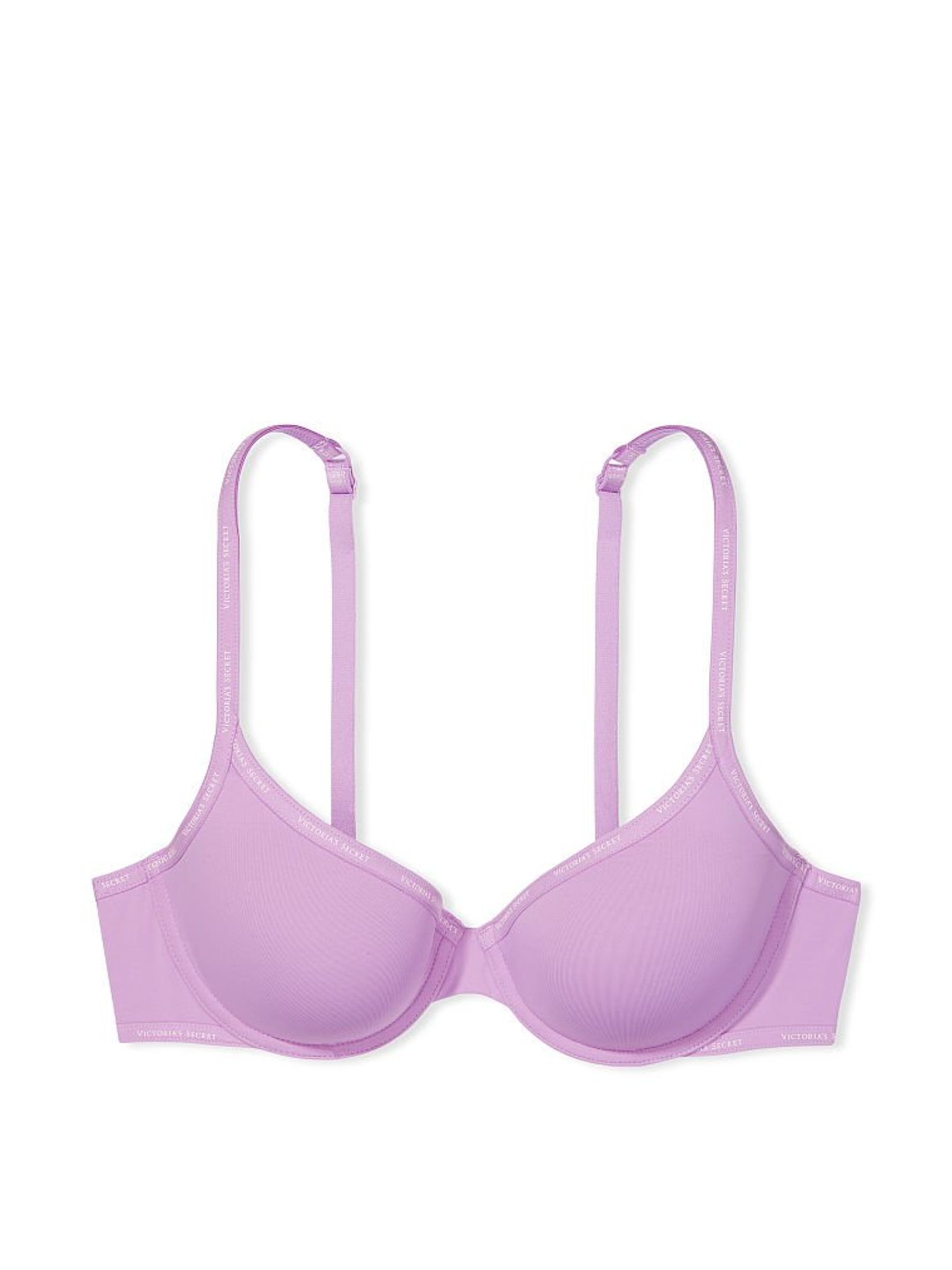 Purple Smooth Logo Strap Lightly Lined T-Shirt Bra - Image 3 of 4
