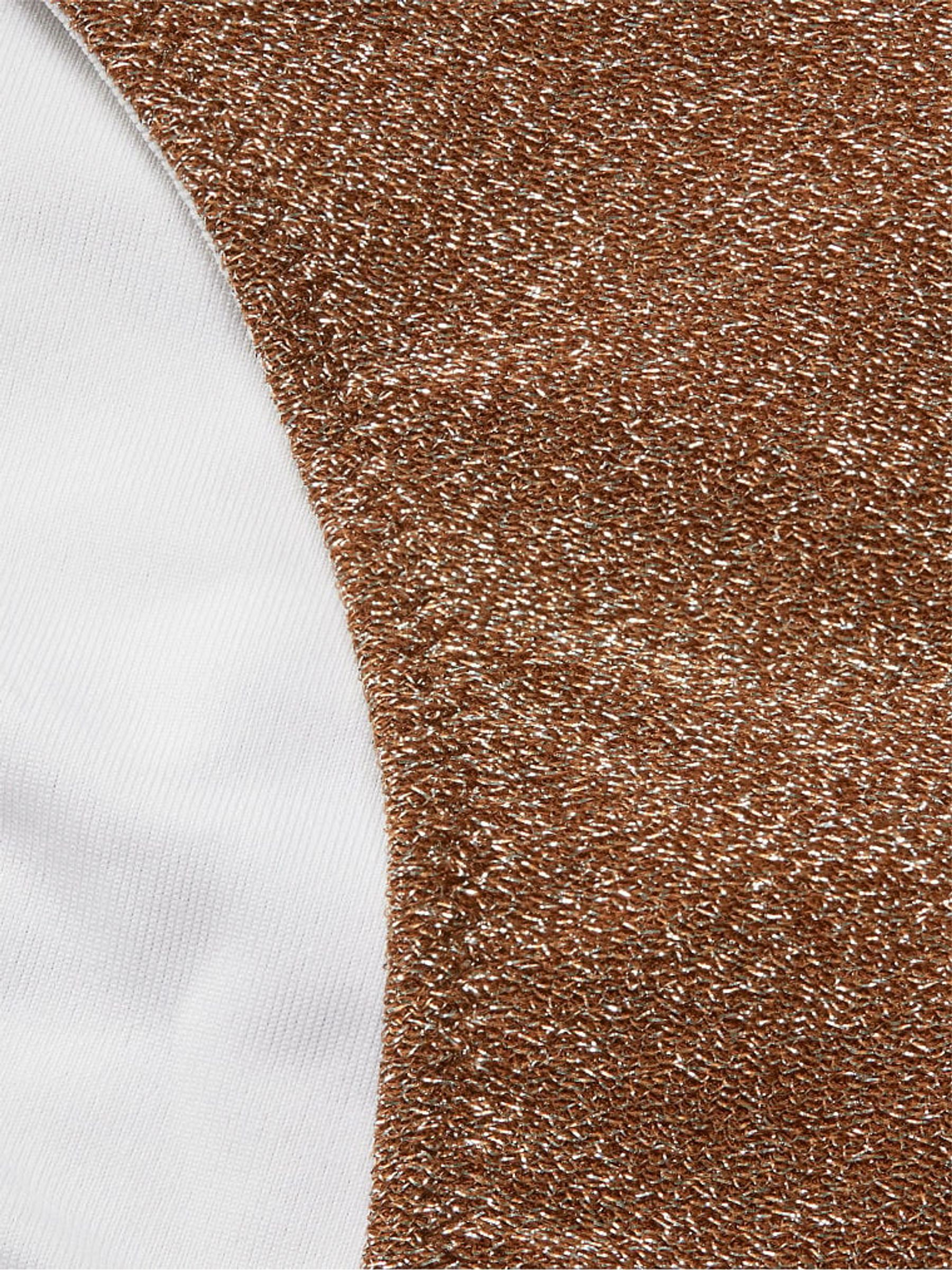 Soft Cappuccino Brown Cheeky Shimmer High Waist Cheeky Bikini Bottom - Image 4 of 4