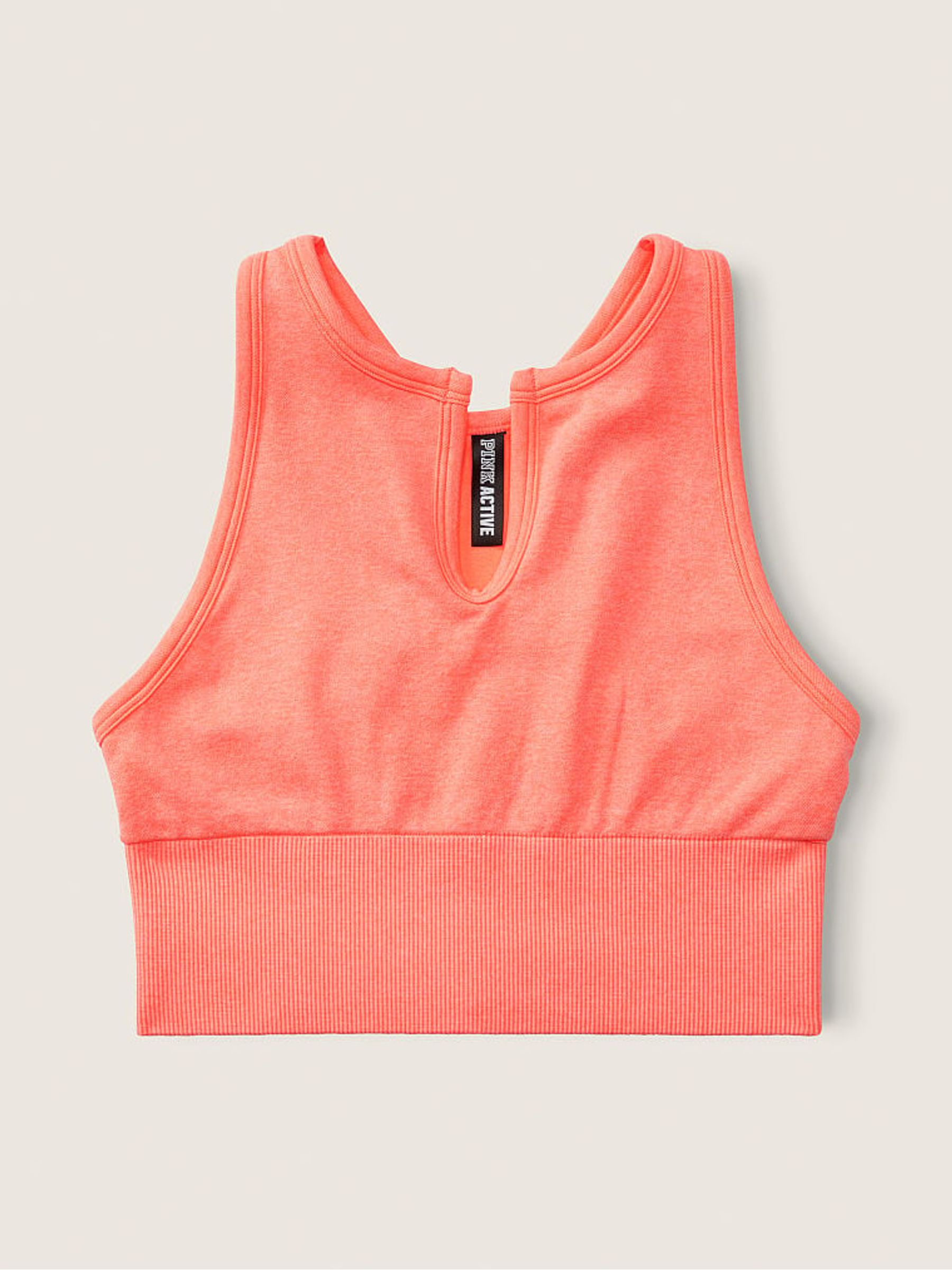 Coral Flash Orange Seamless Sports Bra - Image 4 of 4