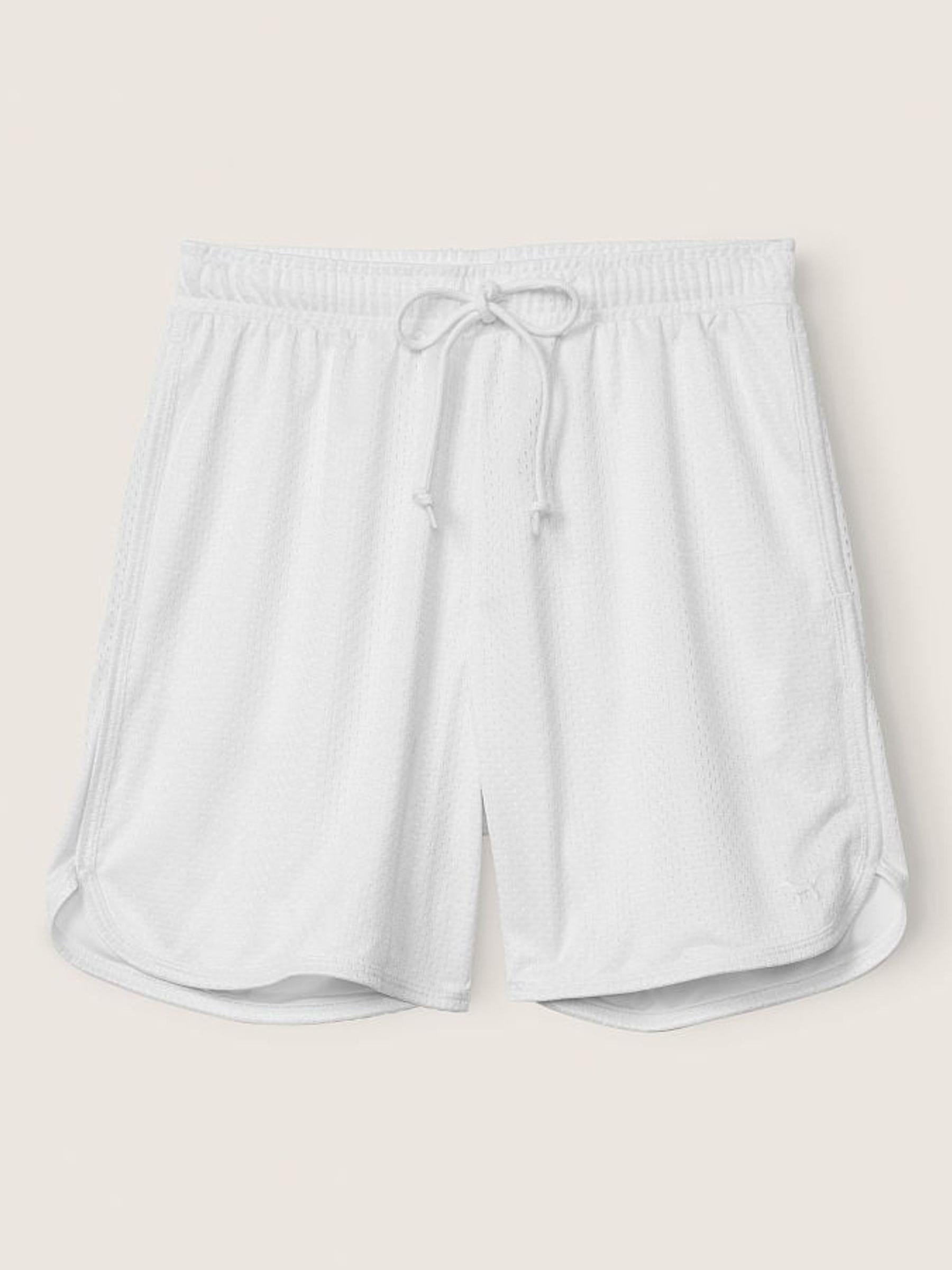 Optic White Mesh Curve Hem Dad Short - Image 4 of 4