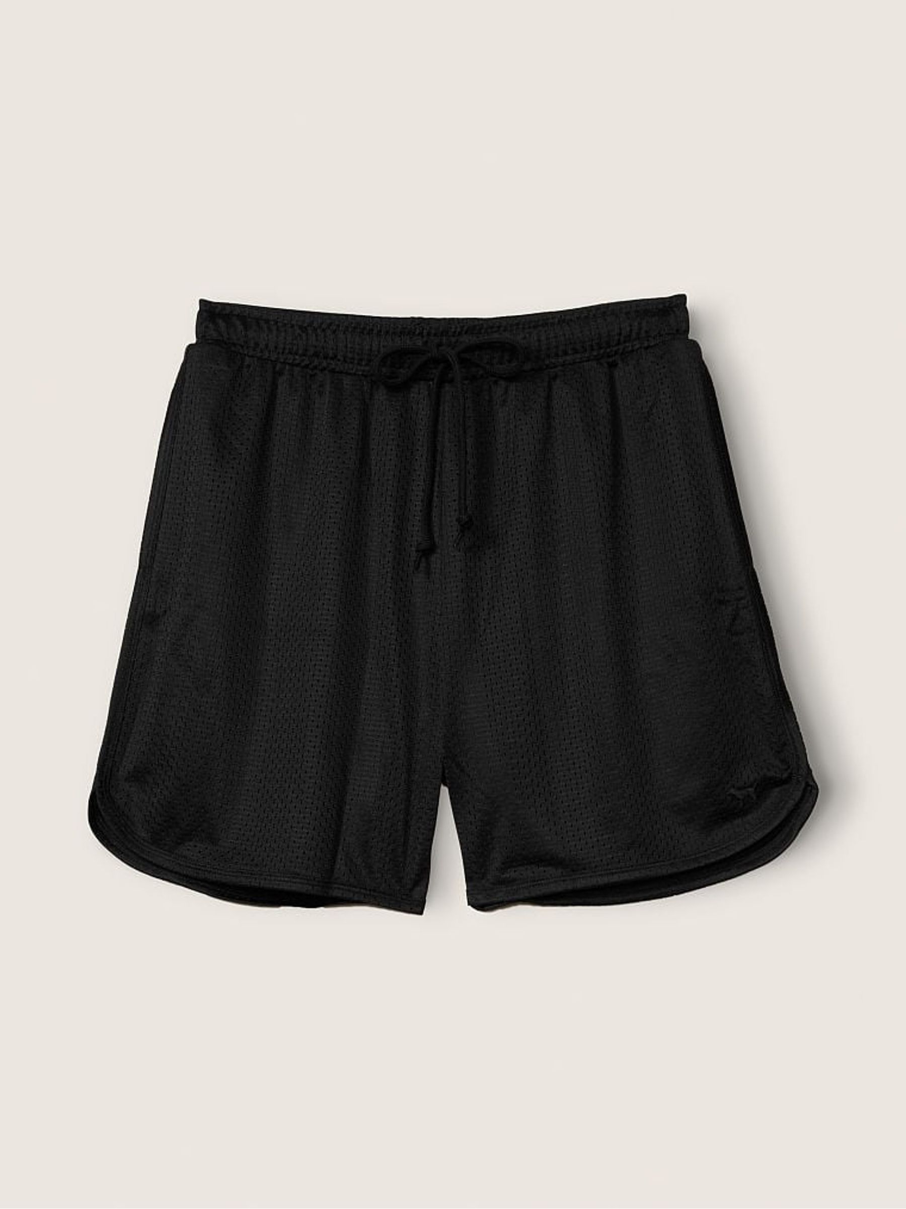 Pure Black Mesh Curve Hem Dad Short - Image 1 of 1