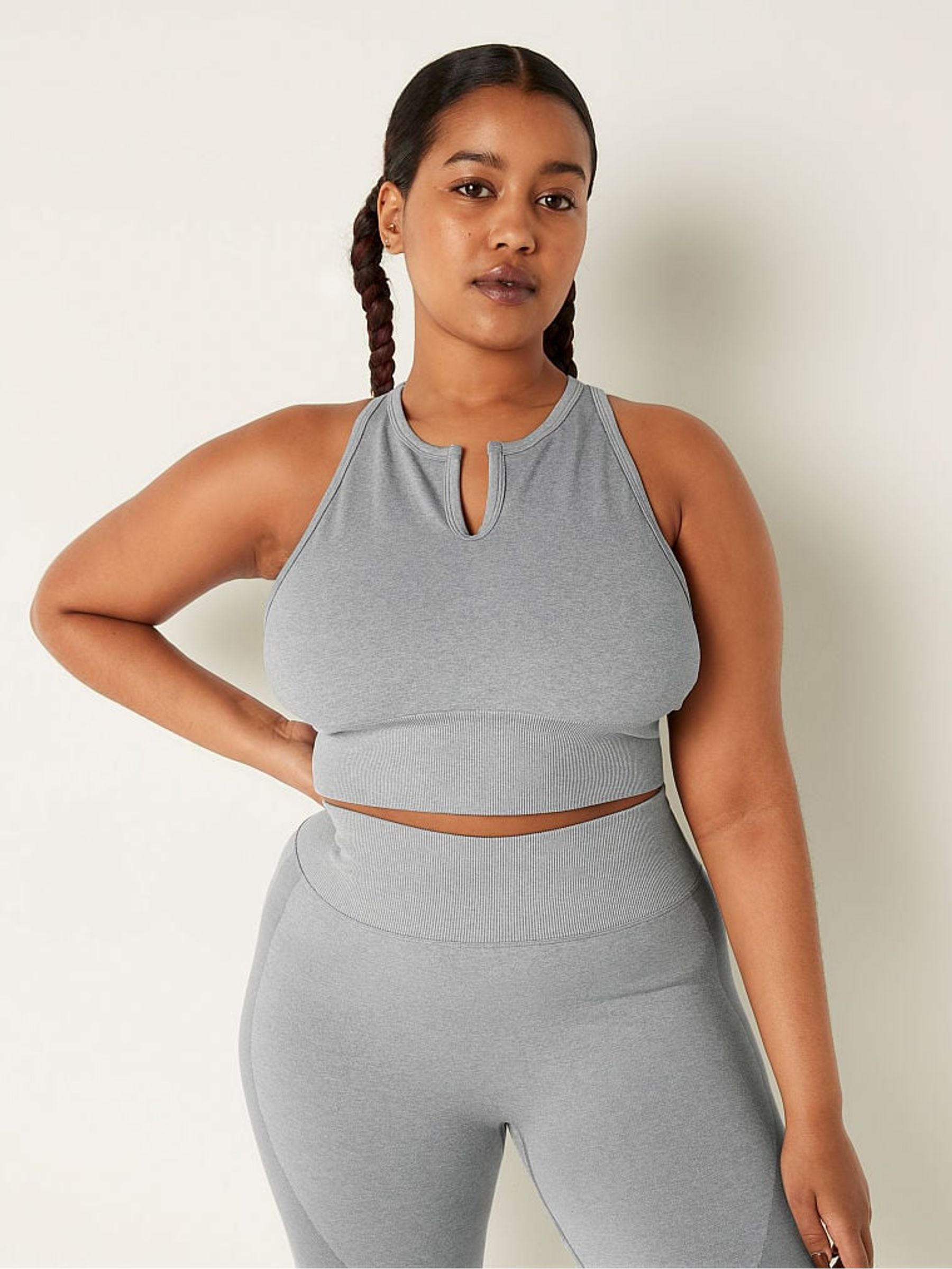 Grey Oasis Seamless Sports Bra - Image 1 of 4
