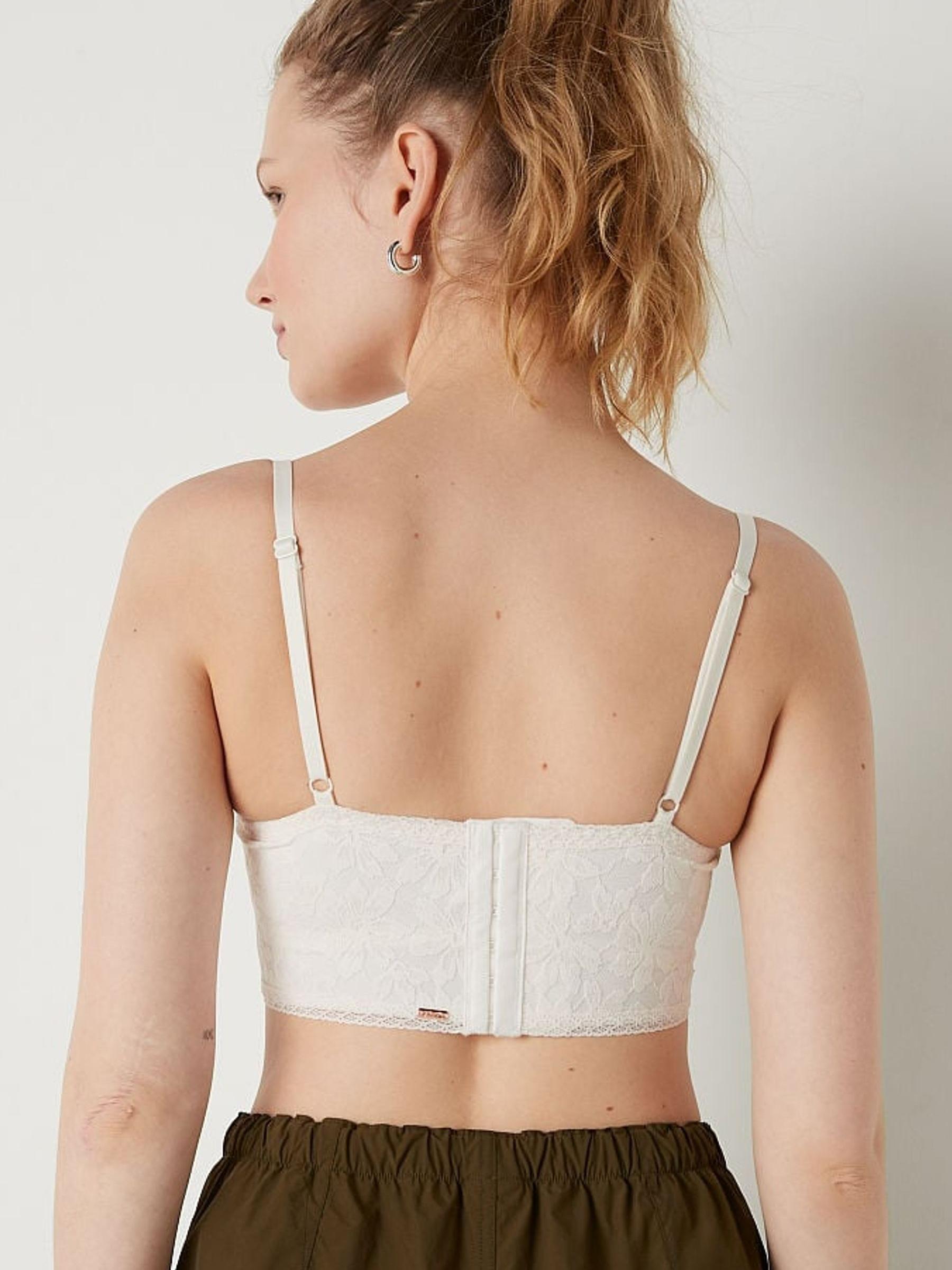 Coconut White Lace Lightly Lined Corset Bralette - Image 2 of 4