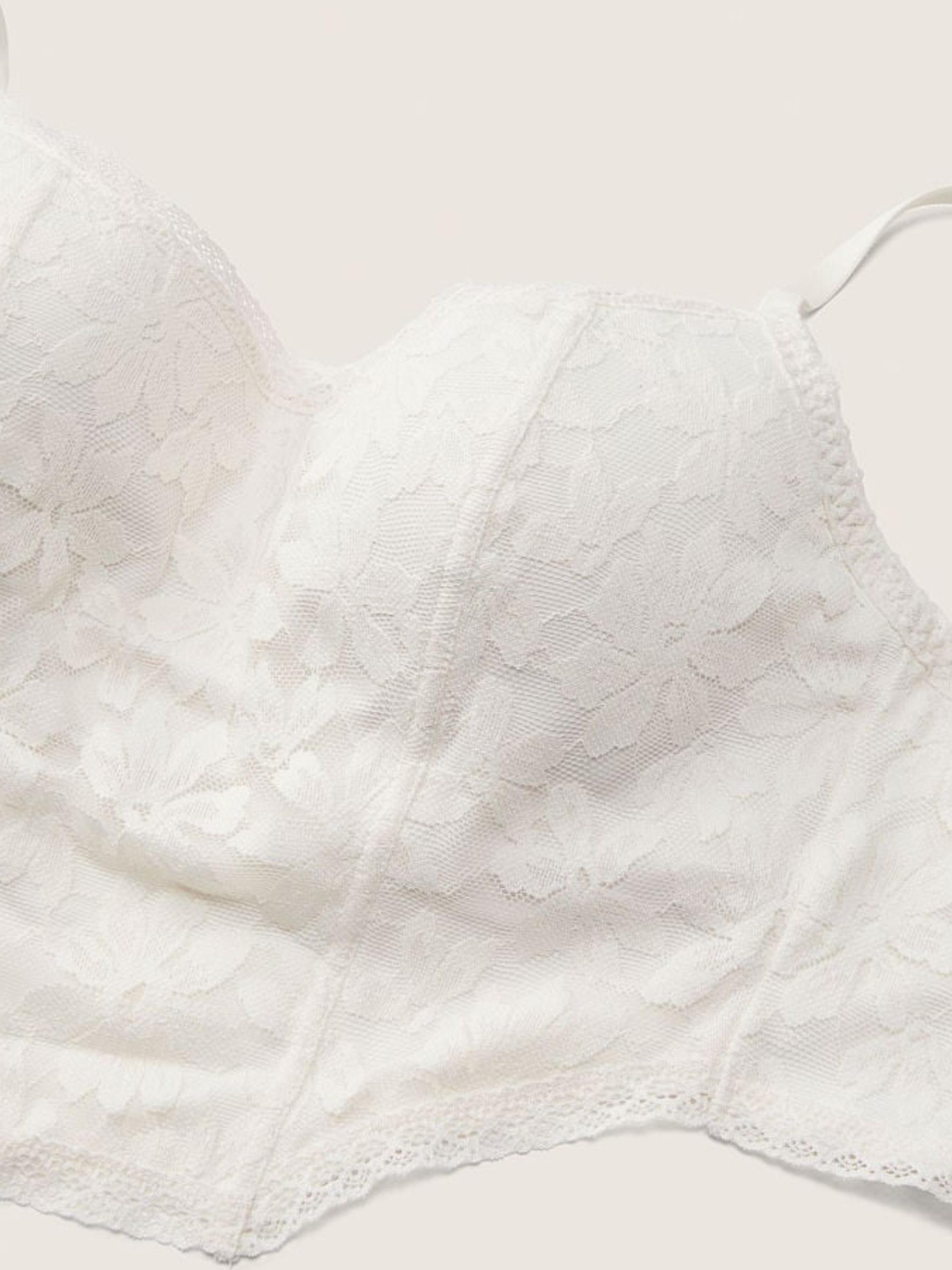 Coconut White Lace Lightly Lined Corset Bralette - Image 4 of 4