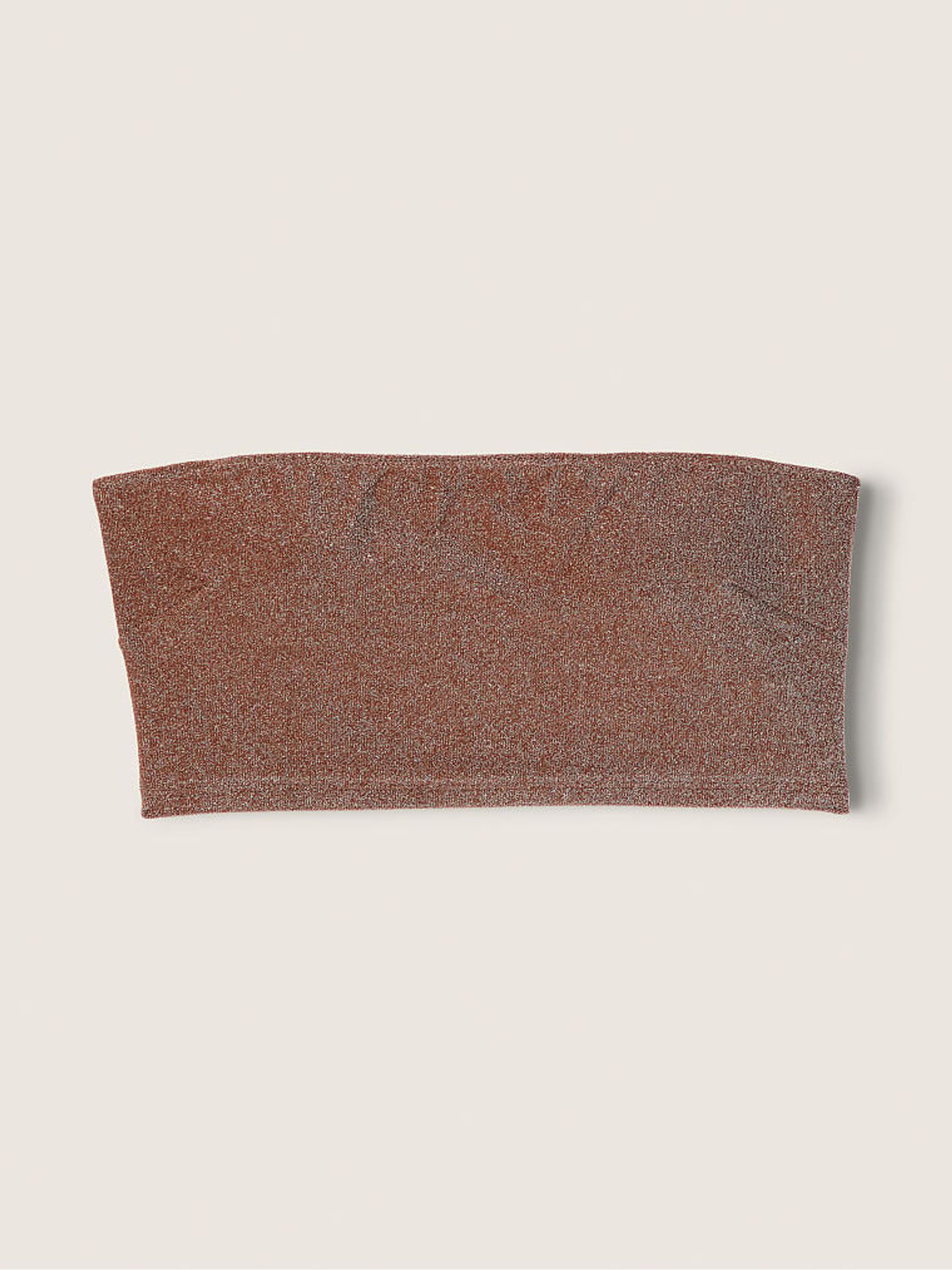 Soft Cappucino Strapless Shimmer Bikini Top - Image 3 of 5