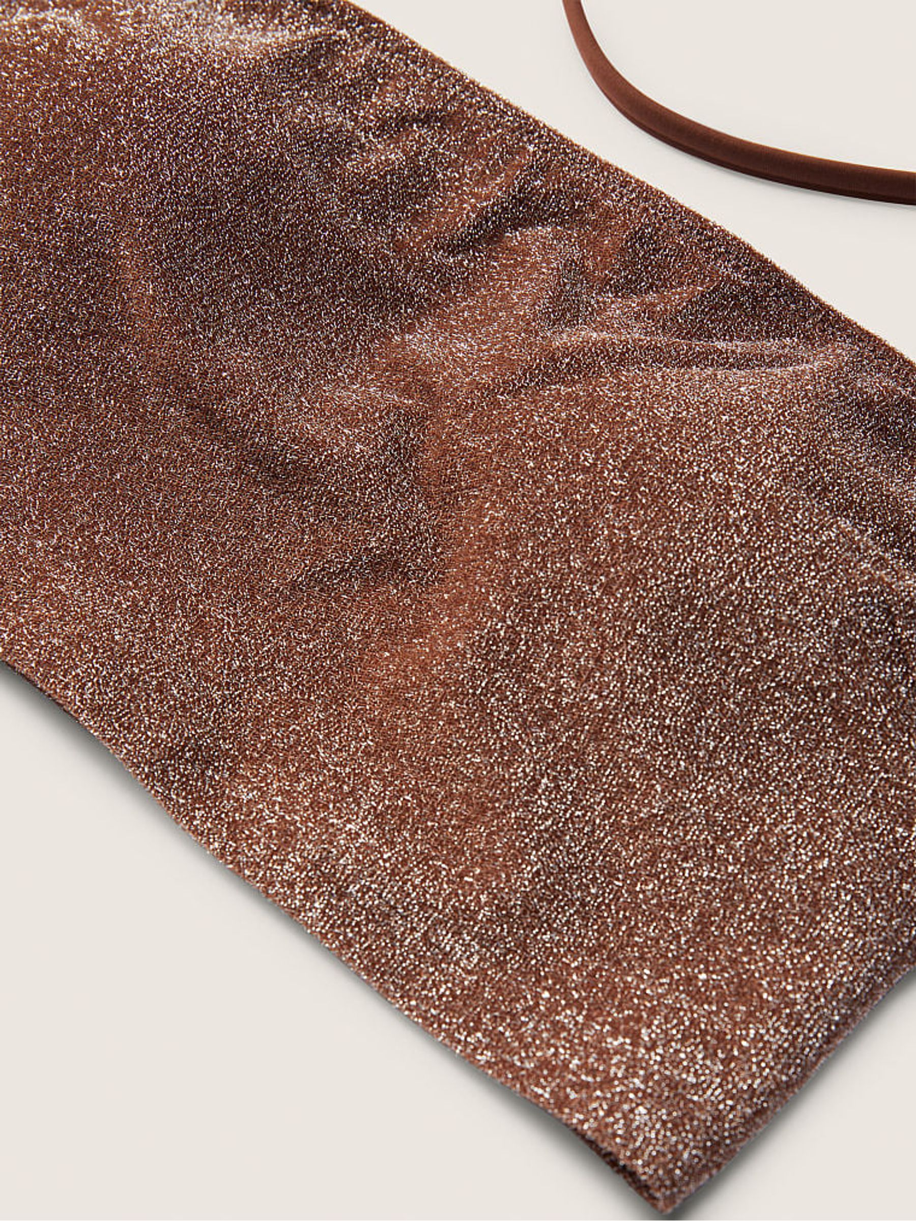 Soft Cappucino Strapless Shimmer Bikini Top - Image 5 of 5
