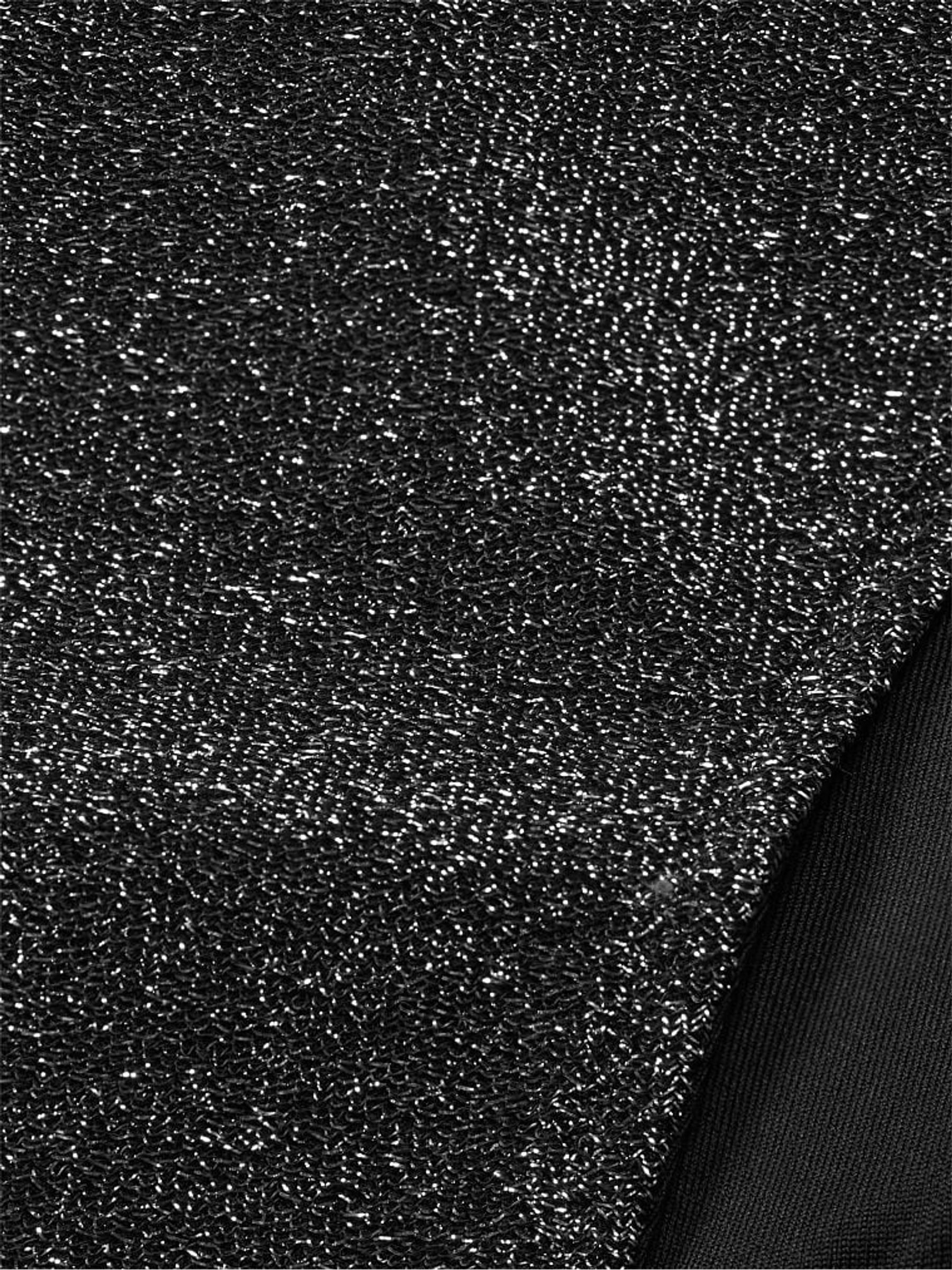Pure Black Cheeky Shimmer High Waist Cheeky Bikini Bottom - Image 4 of 4