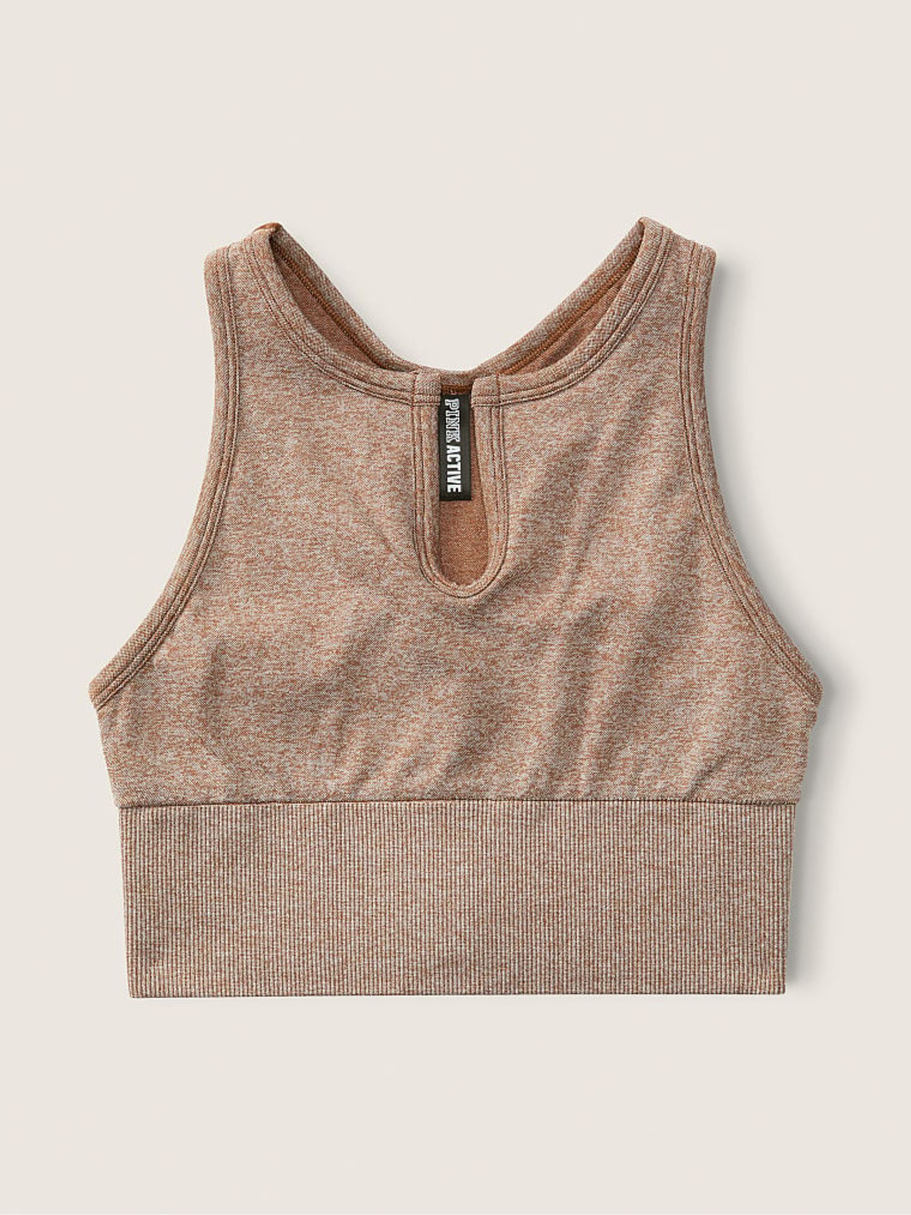 Soft Cappuccino Brown Seamless Sports Bra - Image 4 of 4