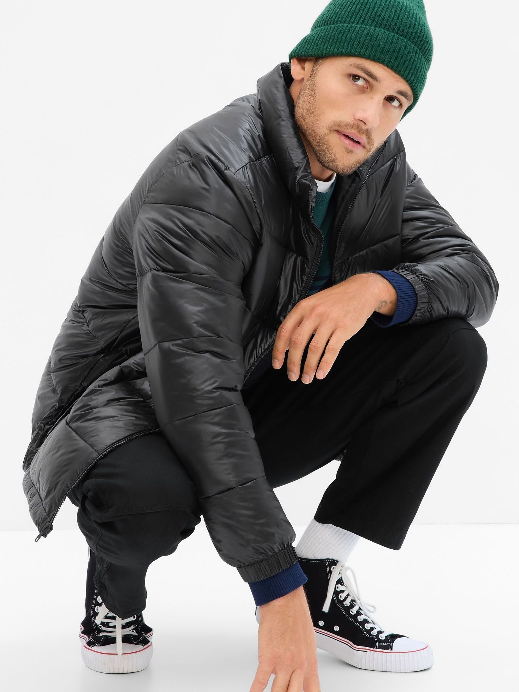 Black Cold Control Puffer Jacket - Image 4 of 4
