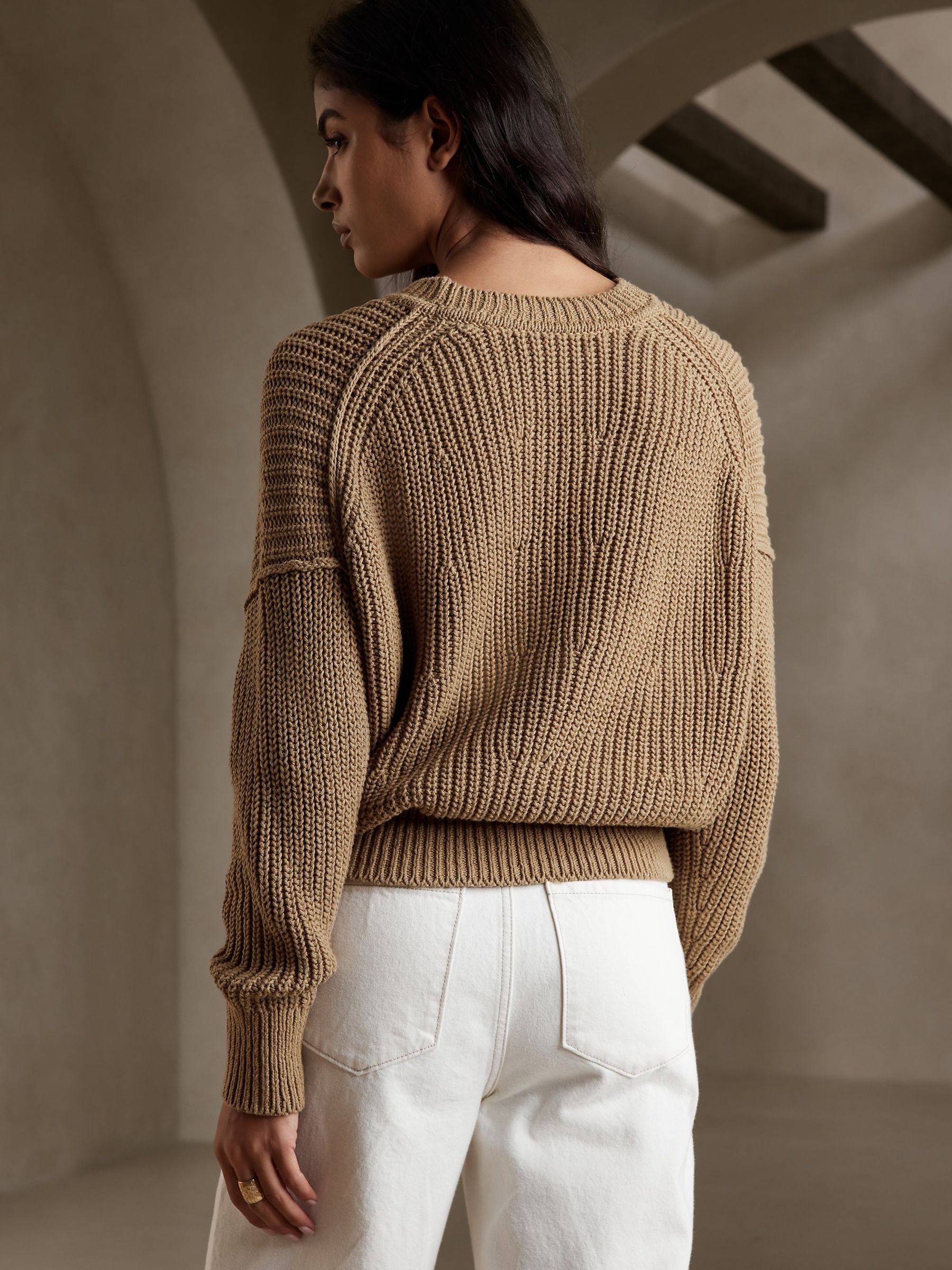 Banana Republic Beige Tiernan Cotton Jumper - Image 2 of 3