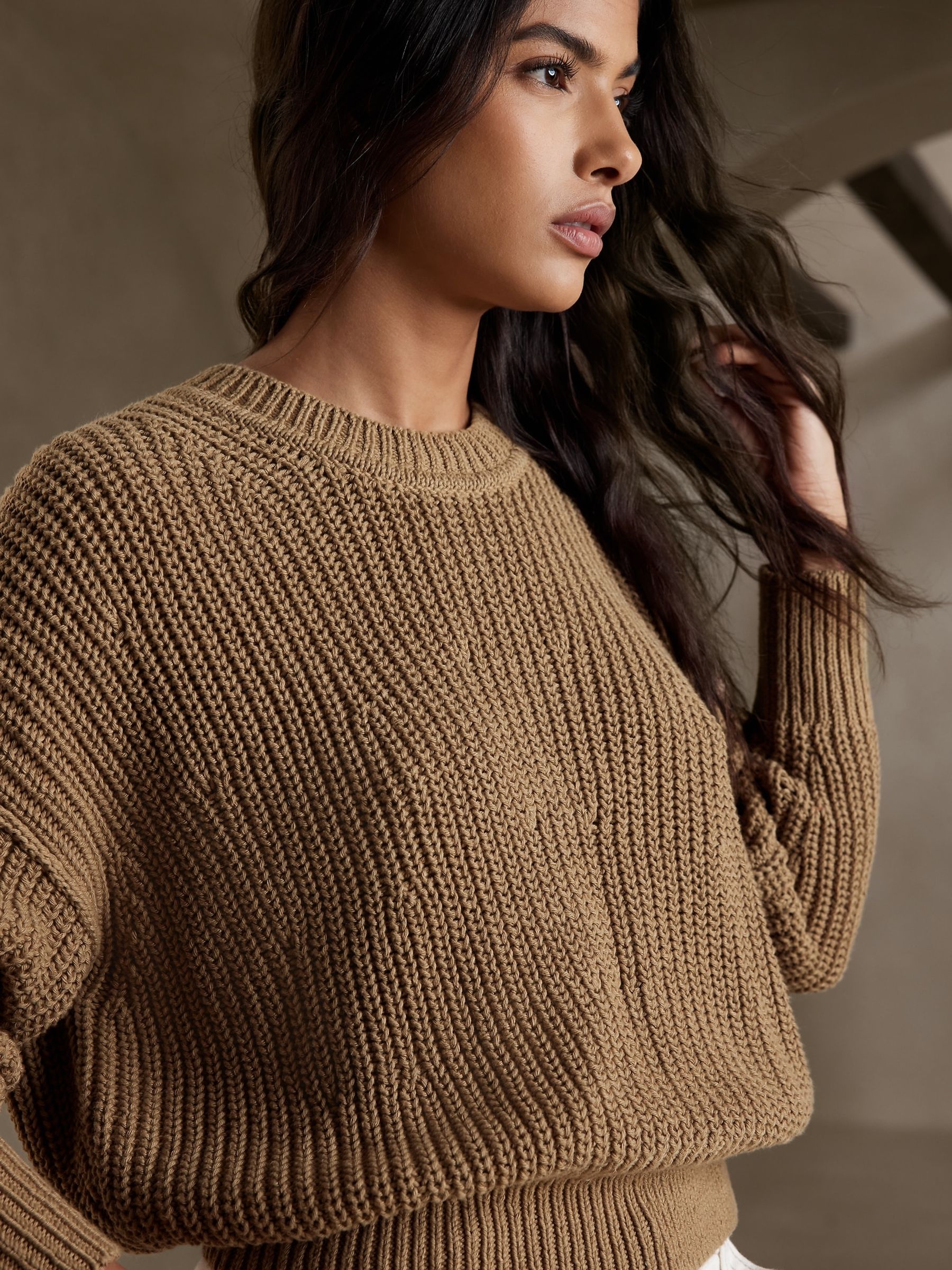 Banana Republic Beige Tiernan Cotton Jumper - Image 3 of 3