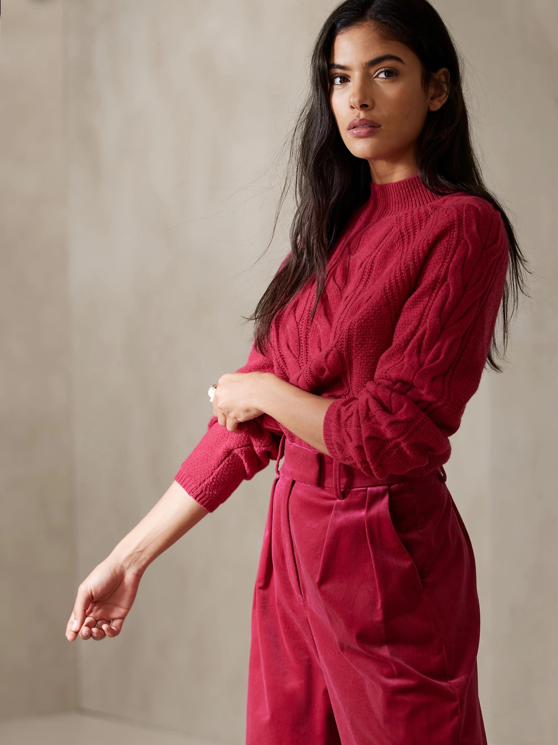 Banana Republic Pink Pura Merino-Blend Jumper - Image 1 of 1