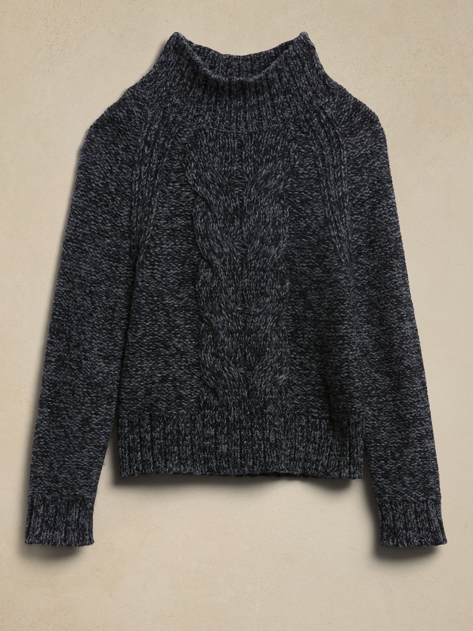 Banana Republic Grey Arran Cable Jumper - Image 4 of 4