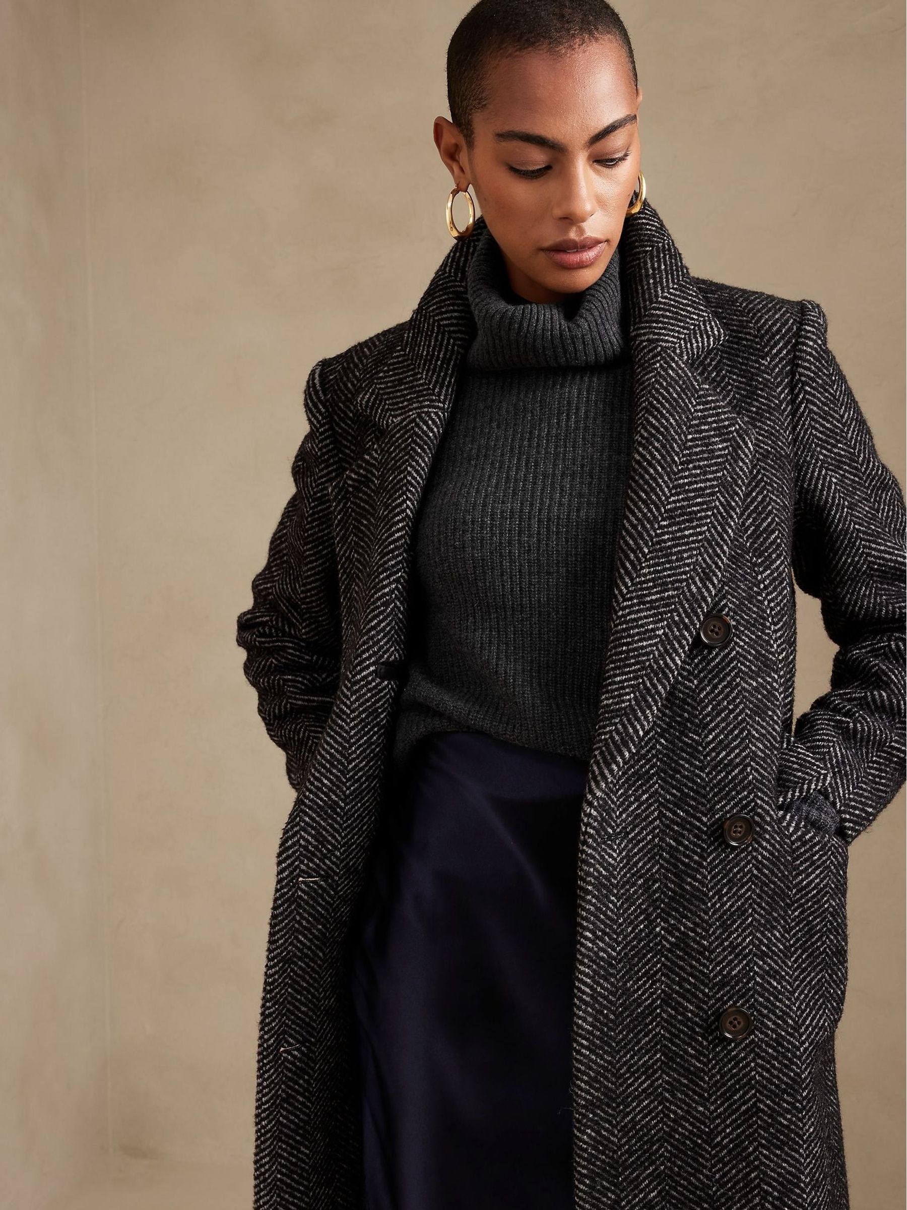 Banana Republic Grey Chiara Cashmere Turtleneck Jumper - Image 5 of 8