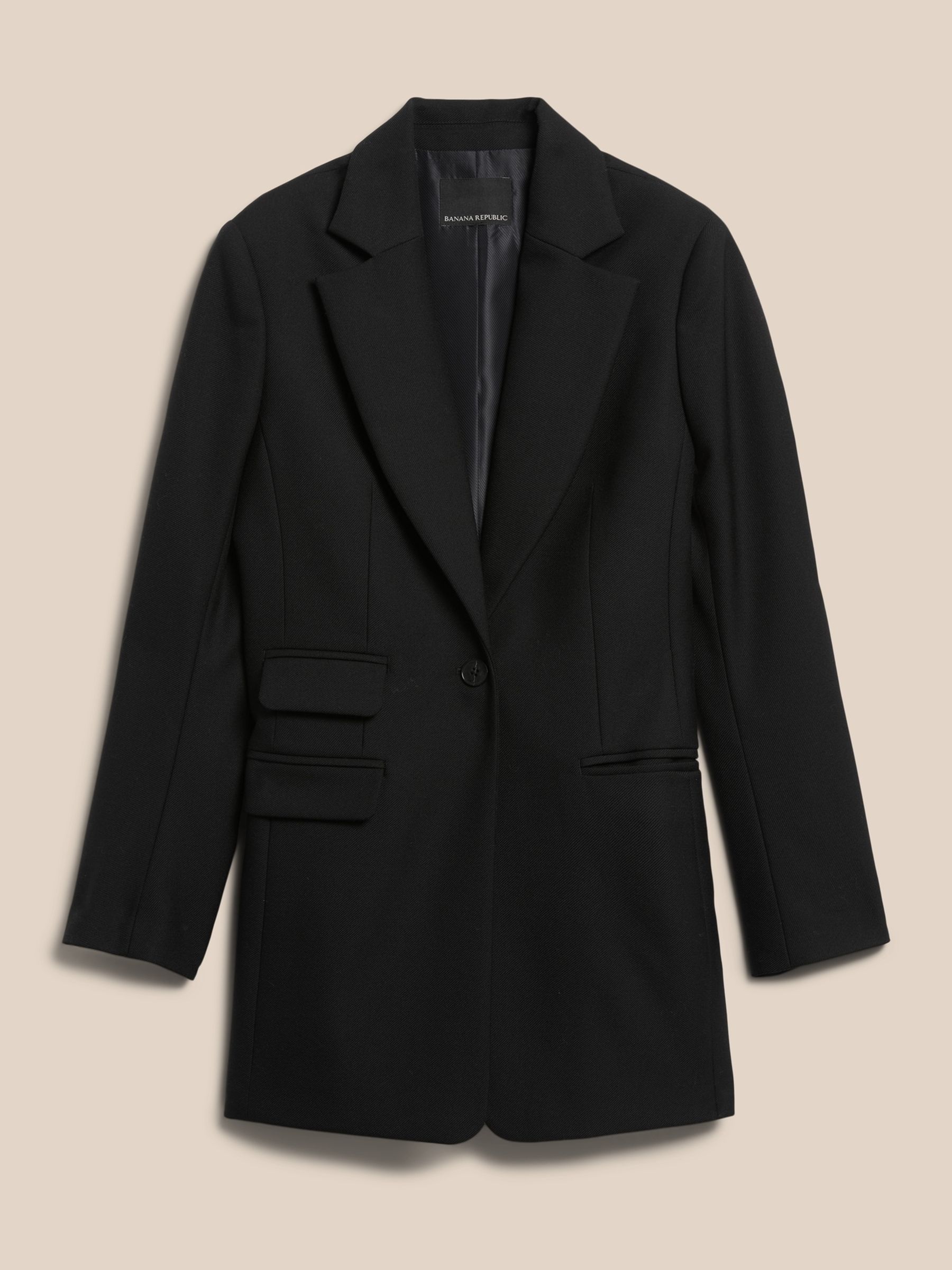 Banana Republic Black Lido Sculpted Wool Blazer - Image 5 of 5