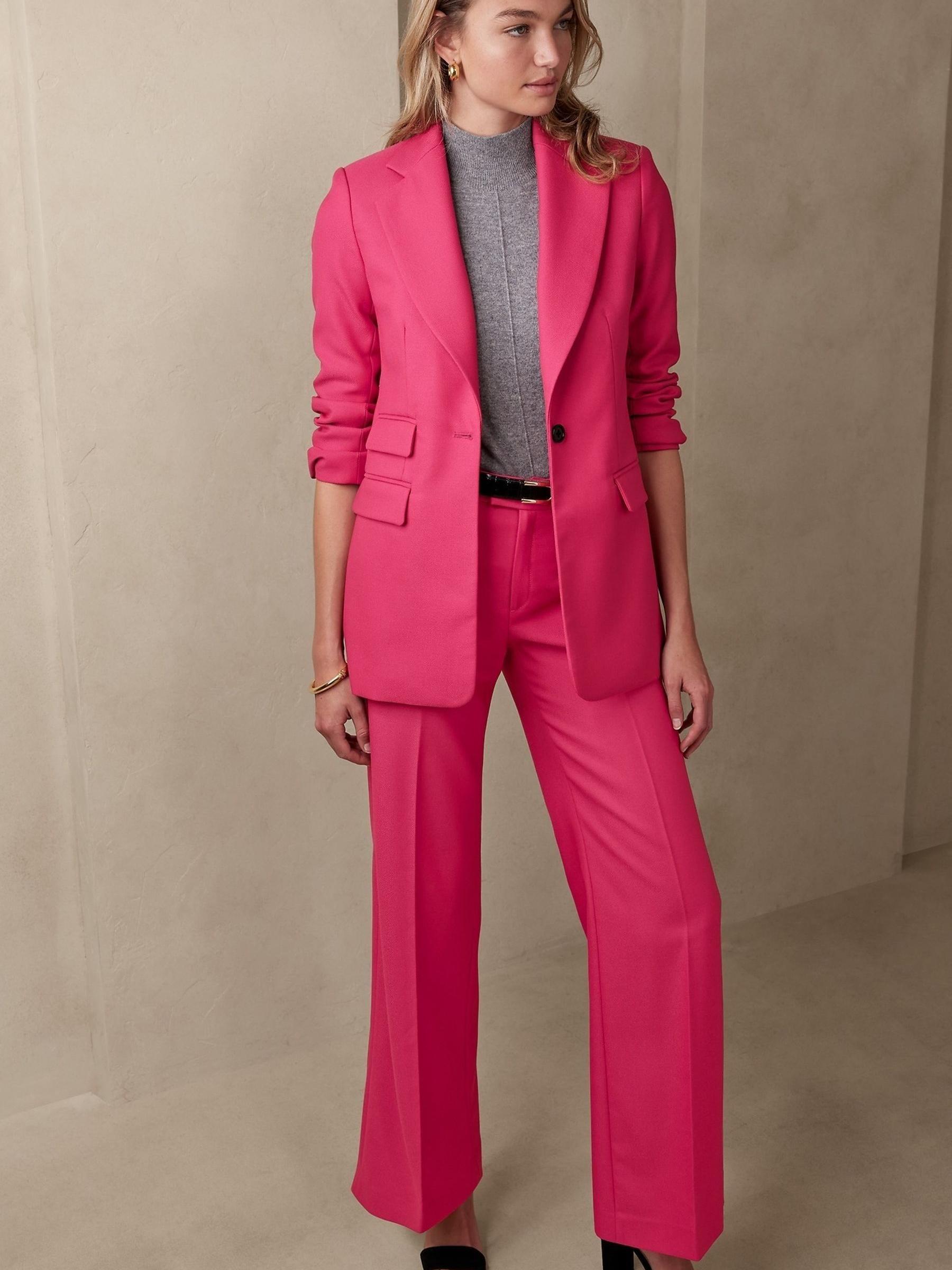 Banana Republic Pink Lido Sculpted Wool Blazer - Image 1 of 5