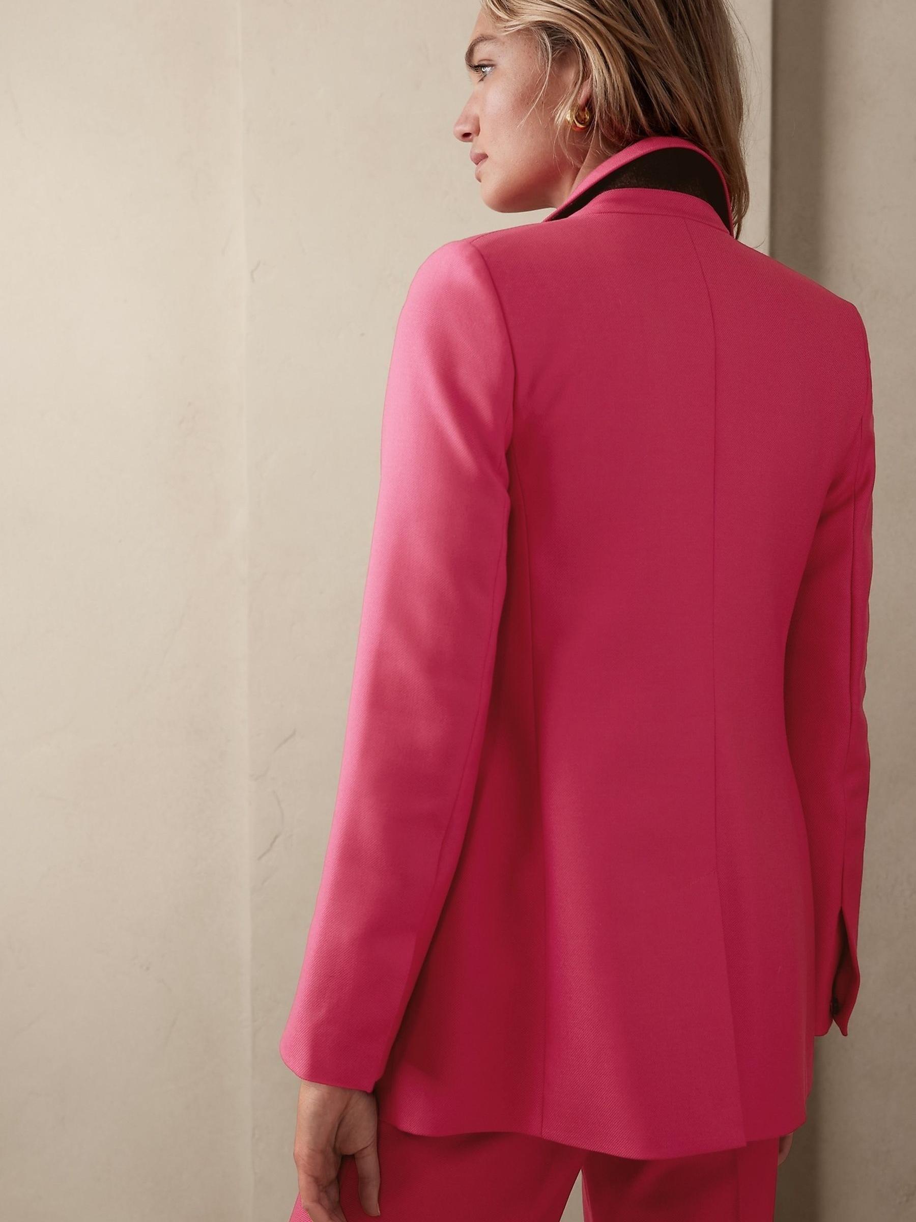 Banana Republic Pink Lido Sculpted Wool Blazer - Image 2 of 5