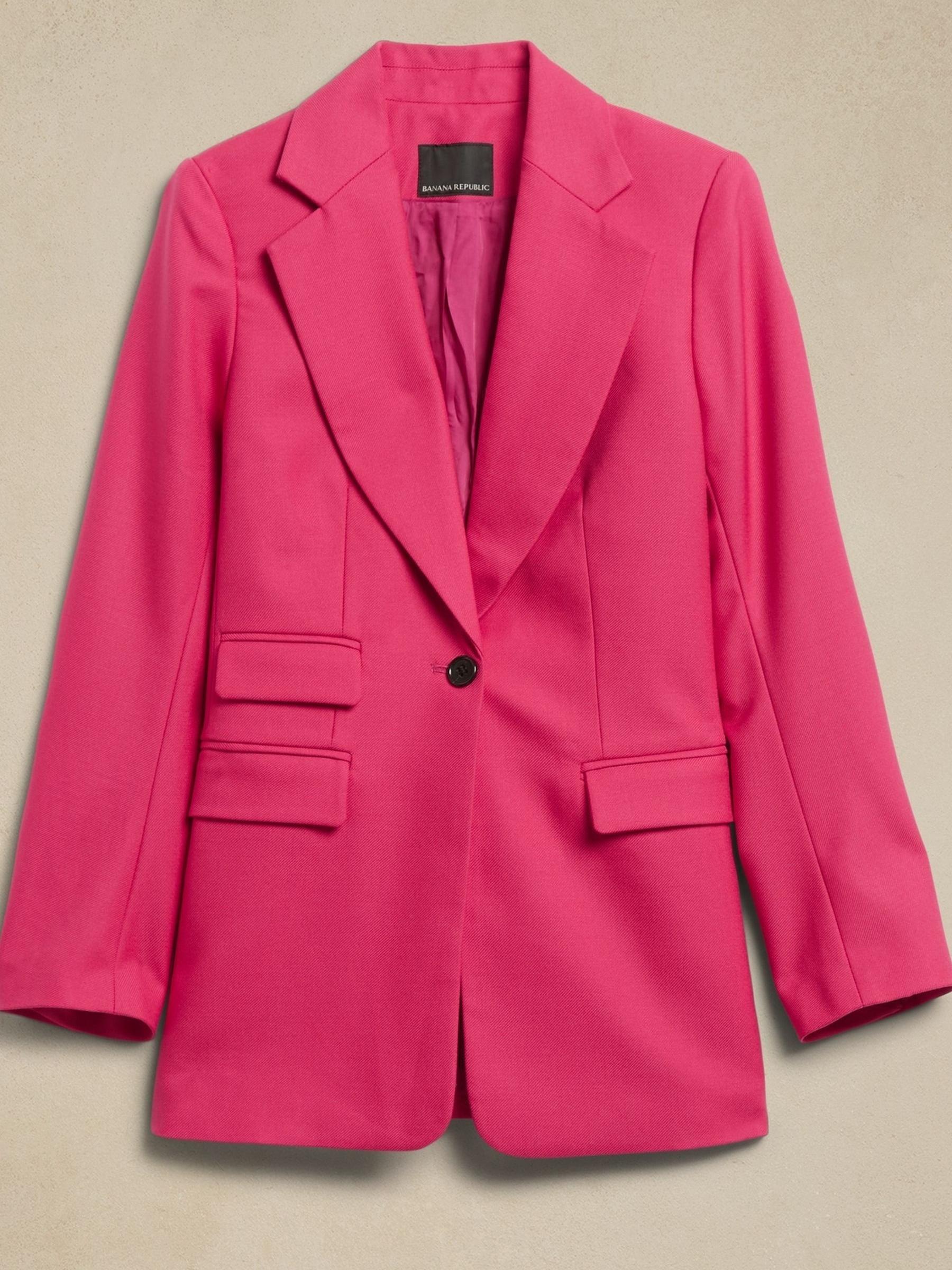 Banana Republic Pink Lido Sculpted Wool Blazer - Image 5 of 5