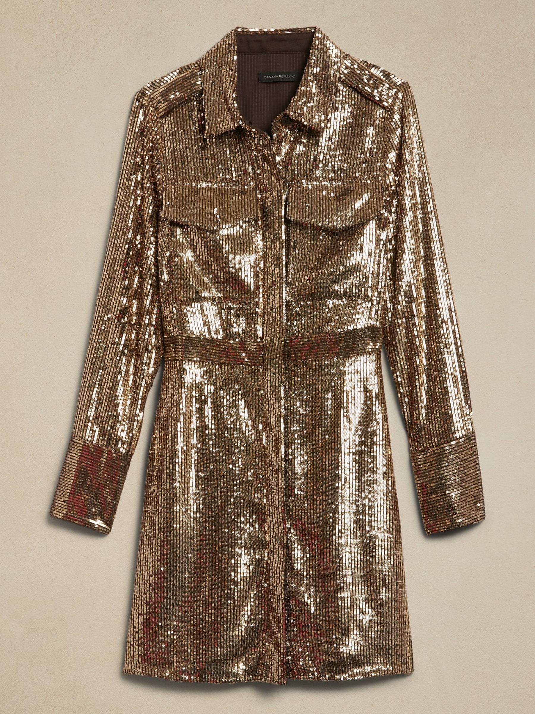 Banana Republic Gold Ulla Sequin Dress - Image 4 of 4