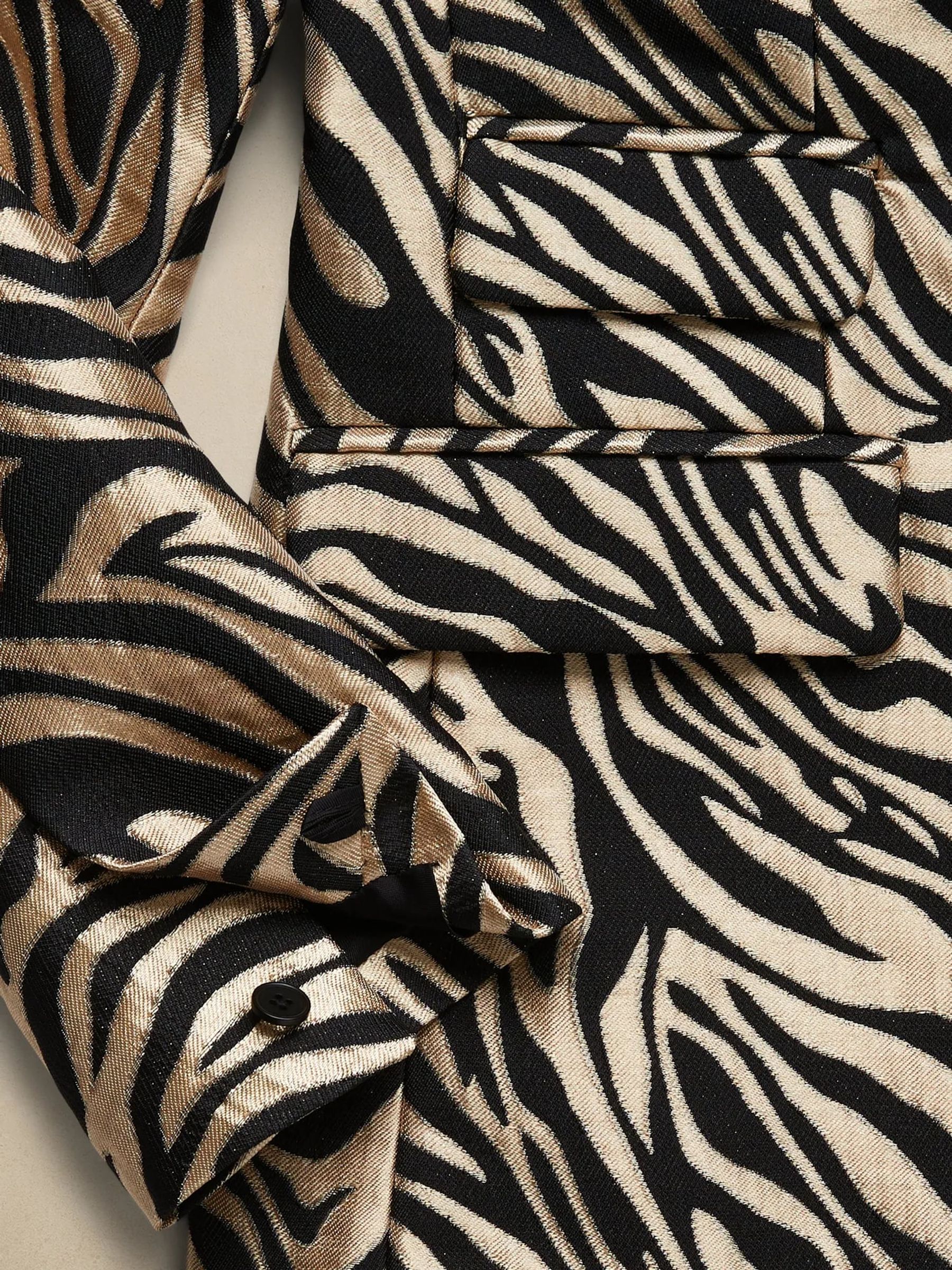 Banana Republic Zebra Print Eclat Brocade Blazer - Image 7 of 7