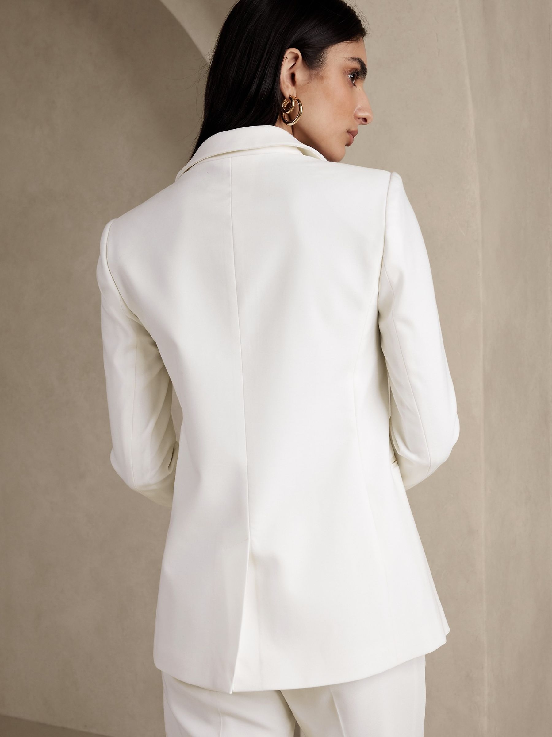 Banana Republic White Savoy Tuxedo Blazer - Image 2 of 5