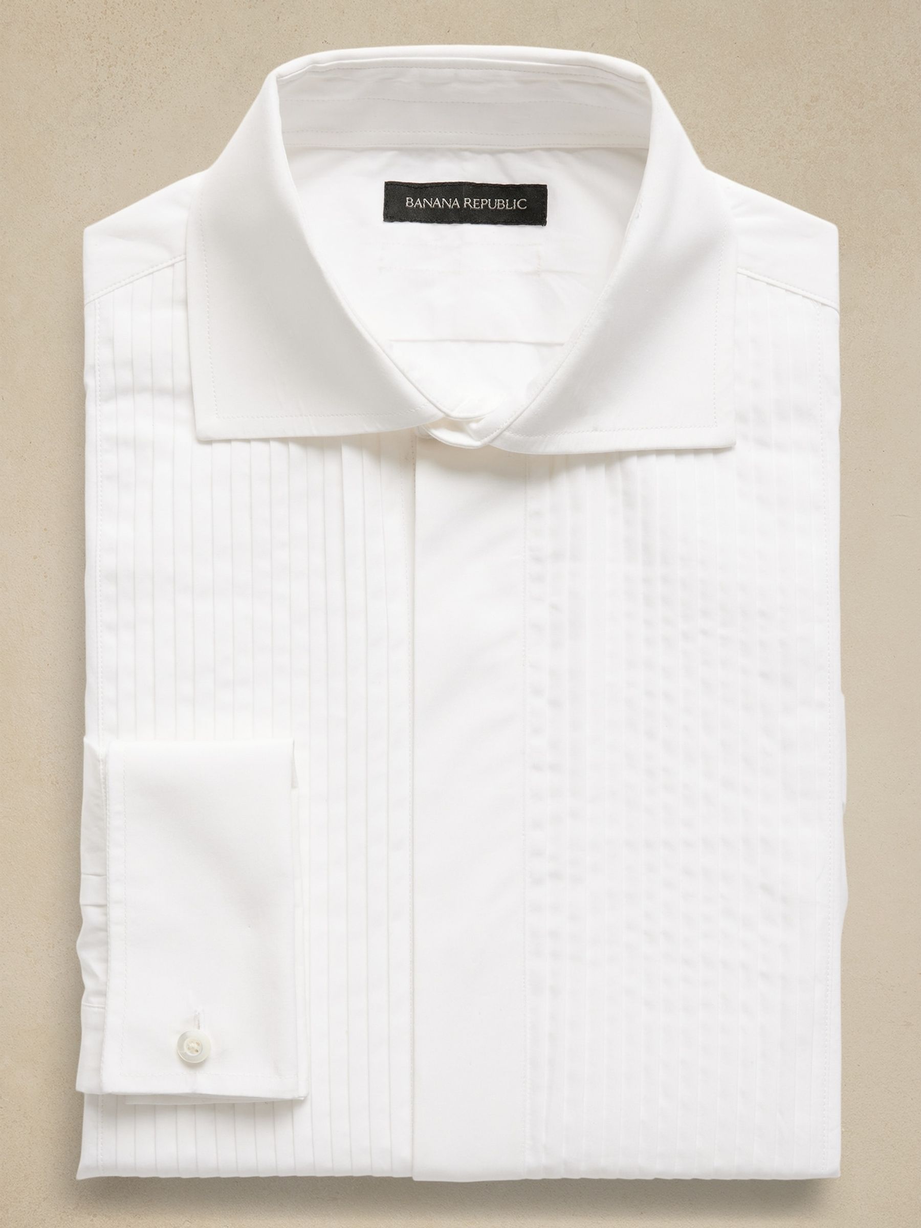 Banana Republic White Sutton Tuxedo Shirt - Image 4 of 4