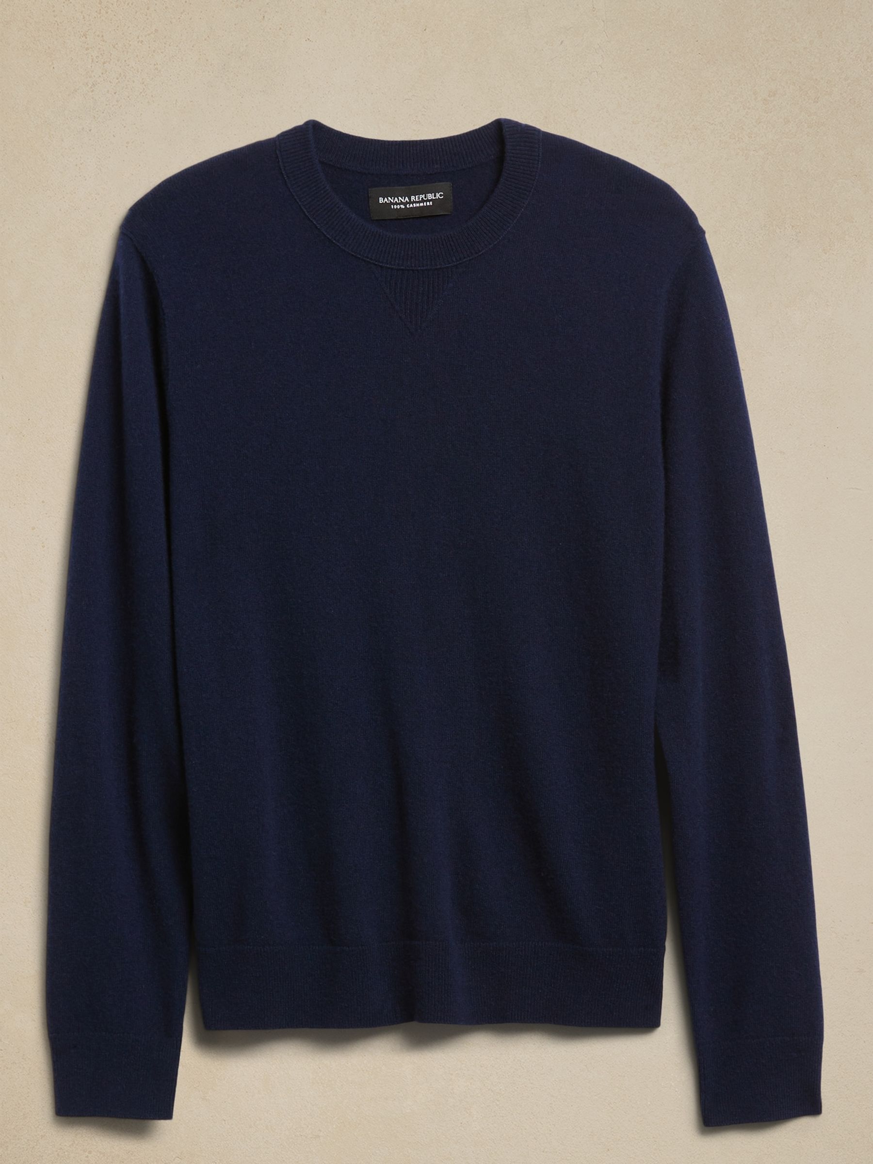 Banana Republic Navy Blue Sarno Cashmere Crew-Neck Jumper - Image 4 of 4