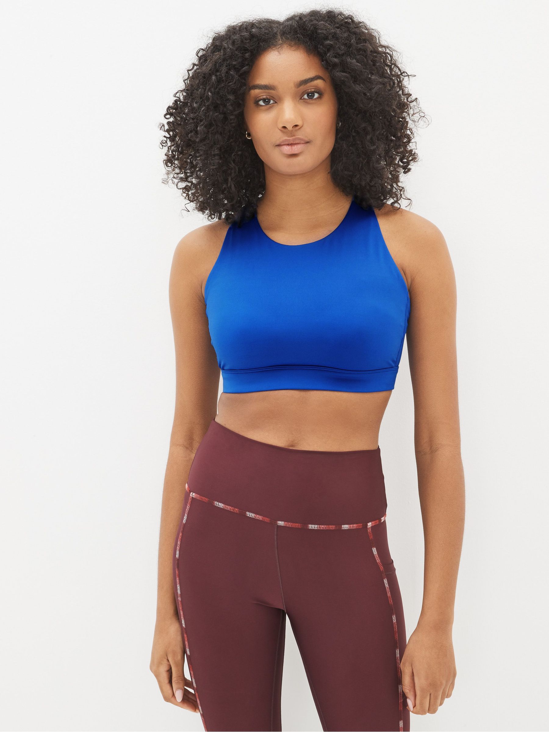 Blue High Impact Racerback Sports Bra - Image 1 of 5