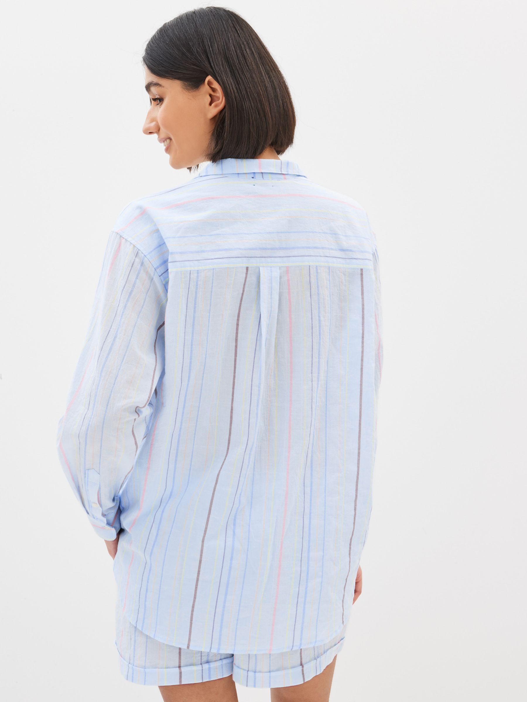 Blue Stripe Long Sleeve Pyjama Top - Image 2 of 4
