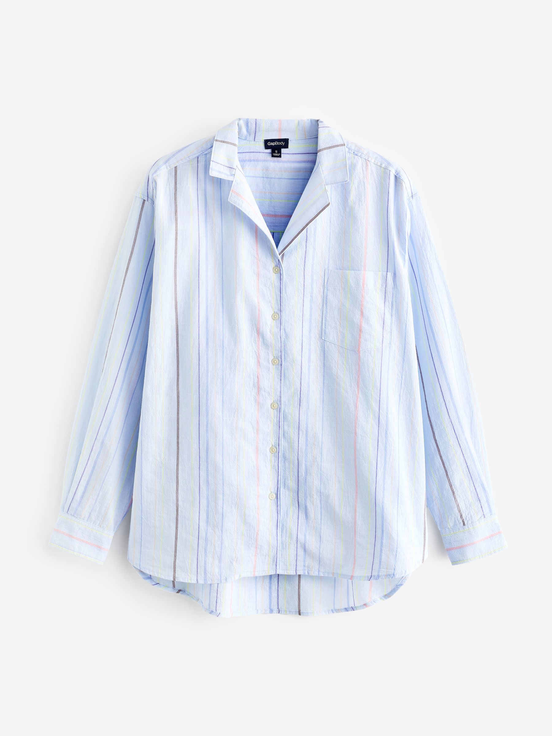 Blue Stripe Long Sleeve Pyjama Top - Image 4 of 4