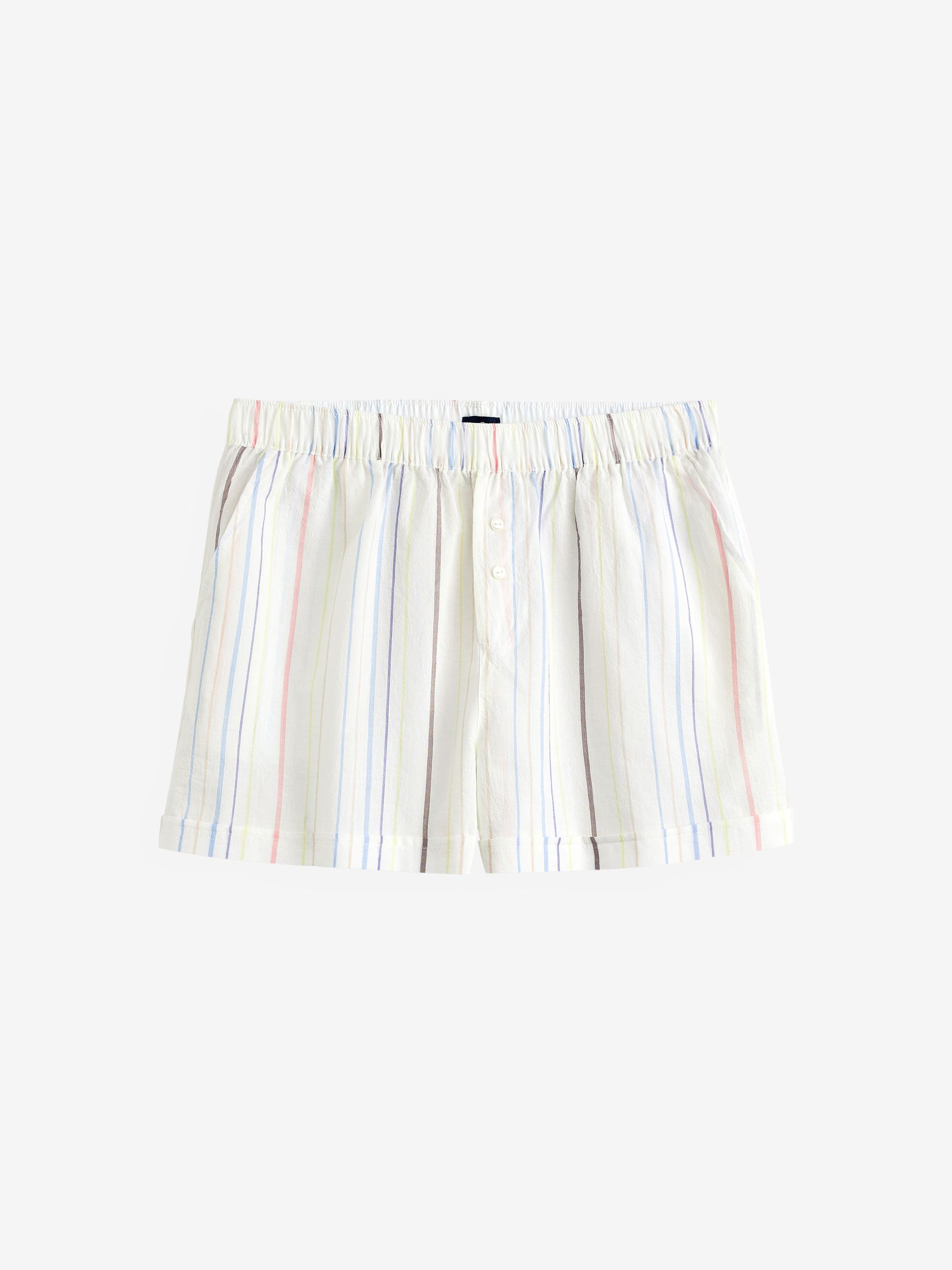 White Stretch Stripe Pyjama Shorts - Image 5 of 5