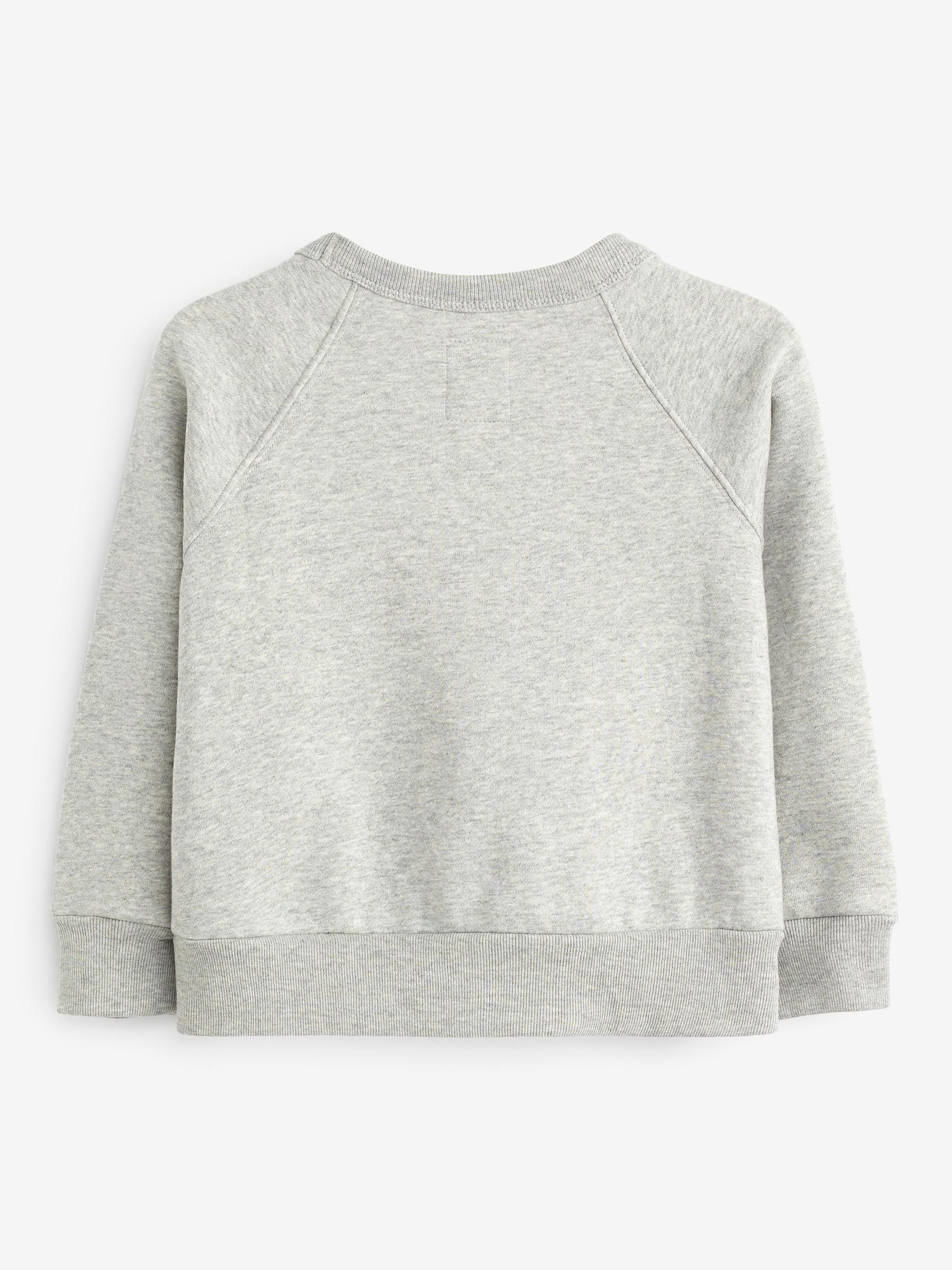 Grey Glitter Logo Crew Neck Sweatshirt - Image 2 of 3