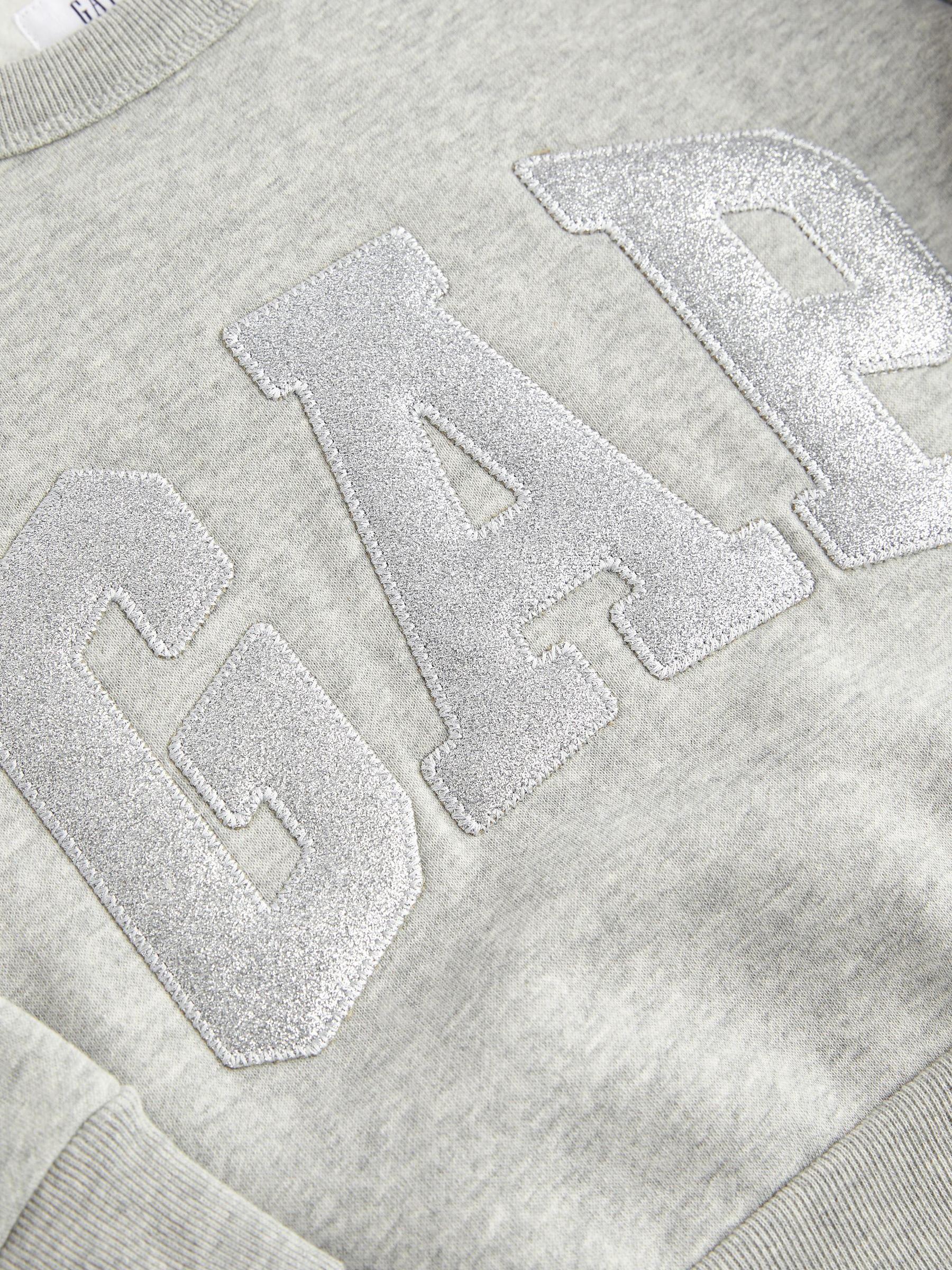 Grey Glitter Logo Crew Neck Sweatshirt - Image 3 of 3