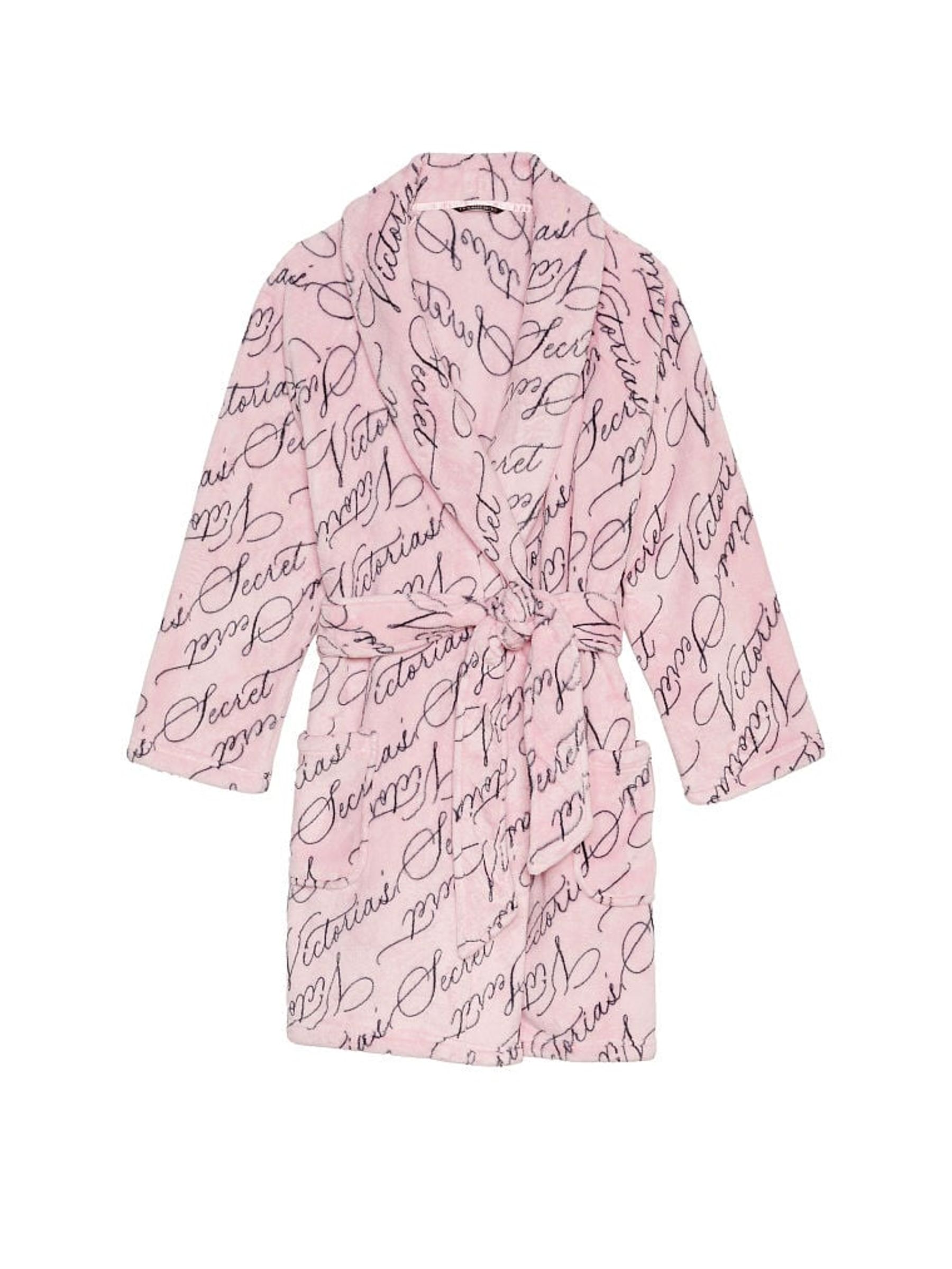 Pretty Blossom Pink Logo Cosy Short Dressing Gown | Victoria's Secret  Ireland