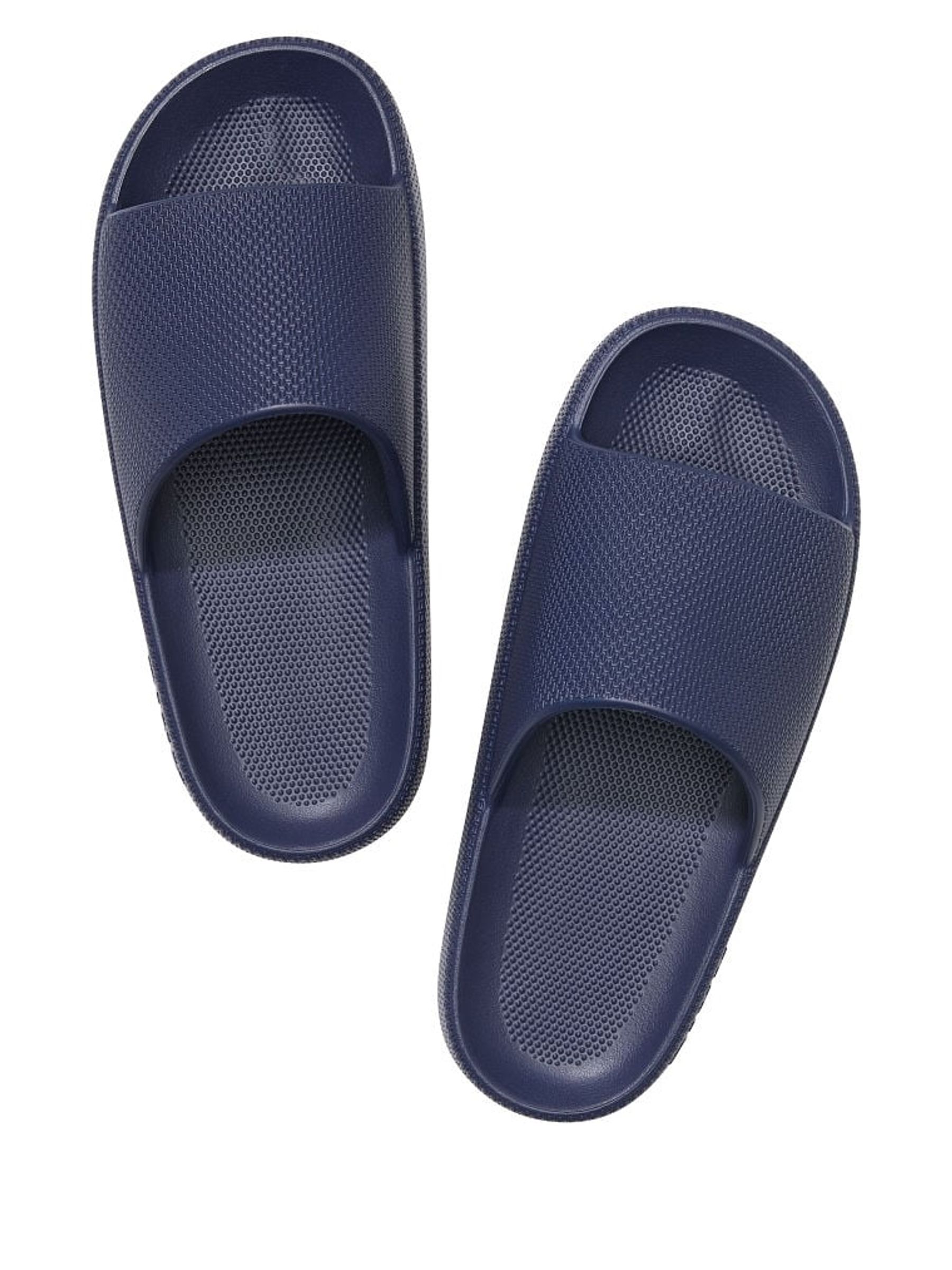 Midnight Navy Blue Pillow Slides - Image 1 of 1 Midnight Navy Blue Pillow Slides - Image 1 of 1