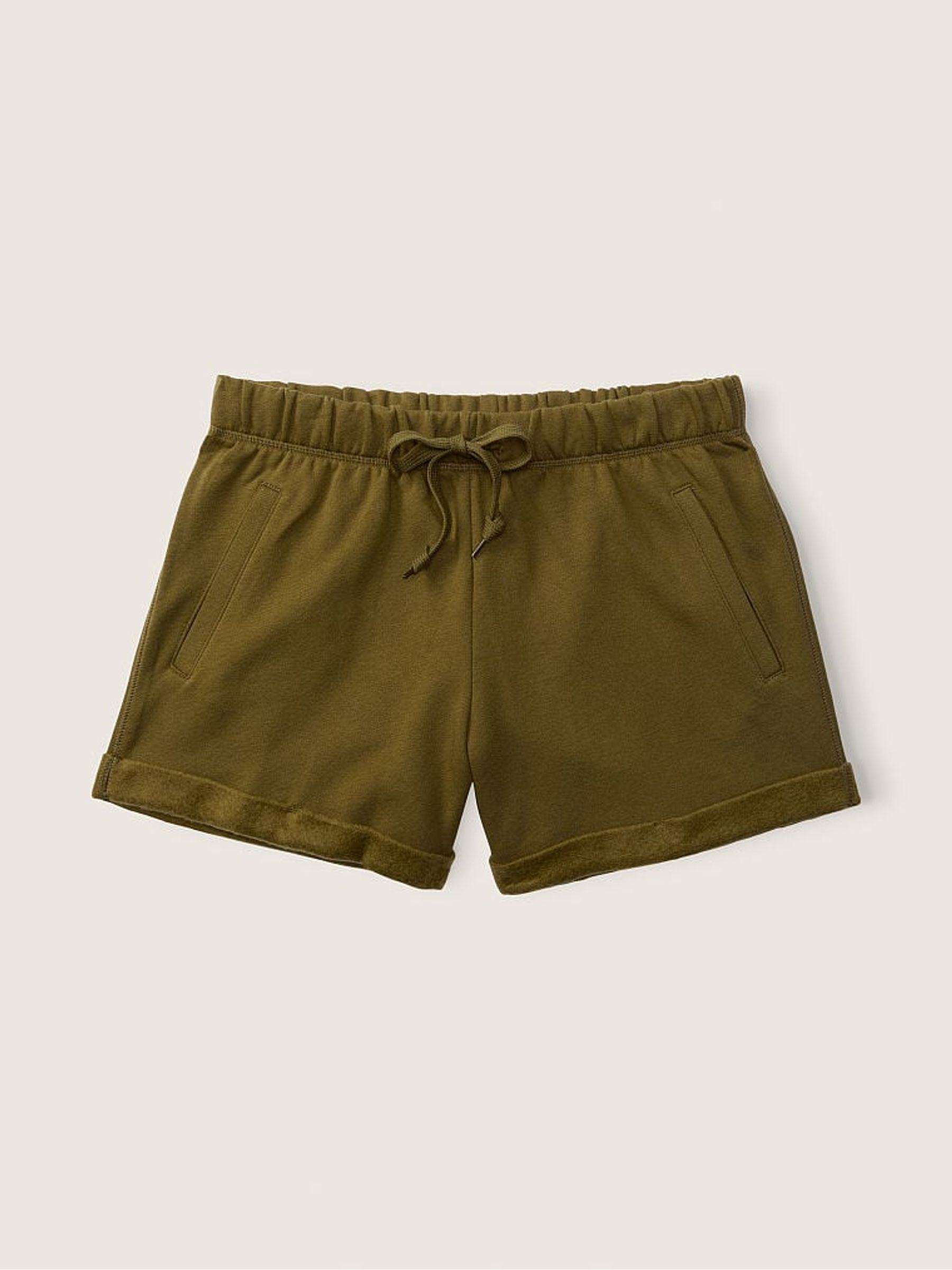 Deep Olive Green Logo Lounge Short - Image 3 of 4